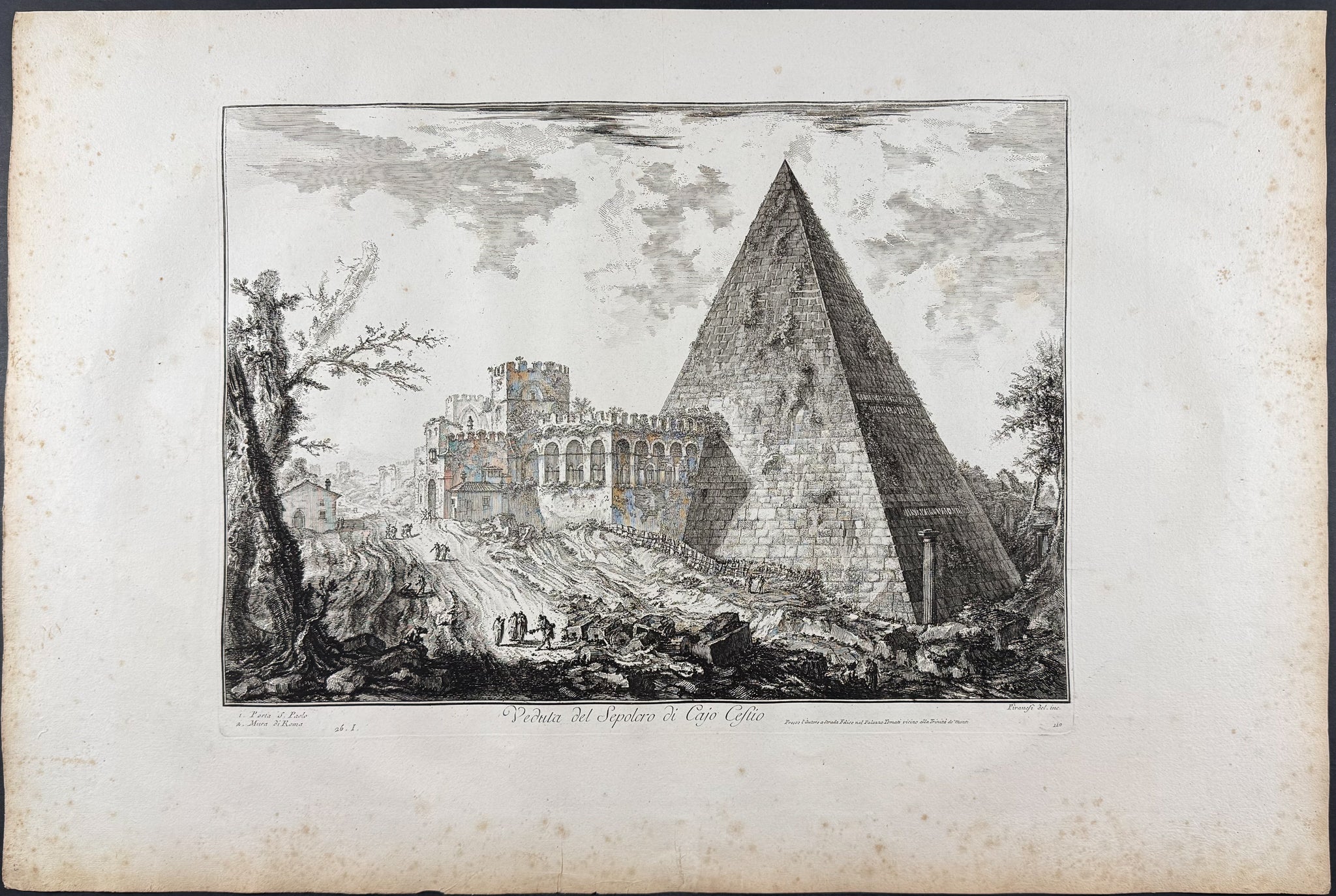 View of the Tomb of Gaius Cestius [Veduta del Sepolcro di Cajo Cestio]
