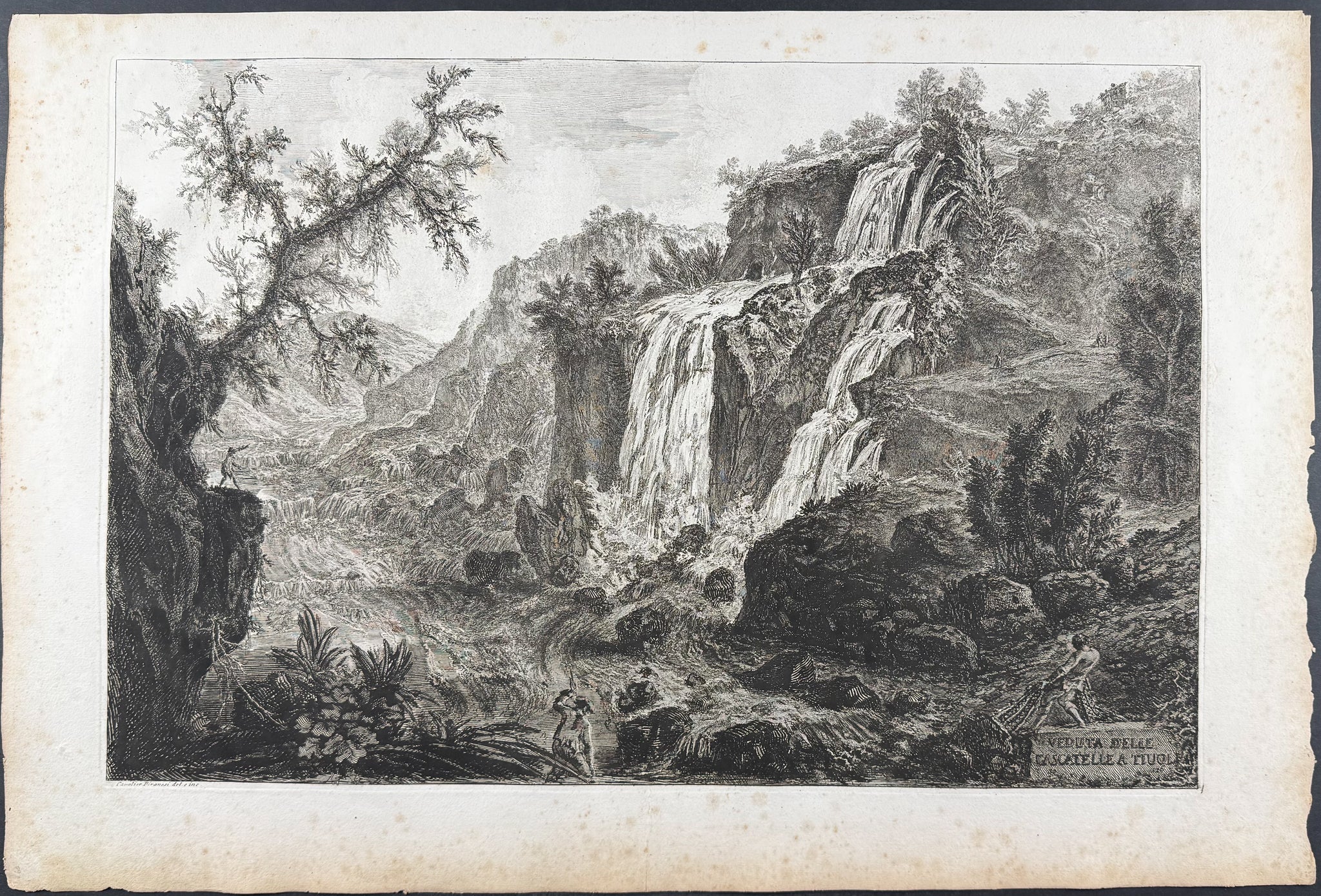 View of the small waterfalls at Tivoli [Veduta delle Cascatelle a Tivoli]