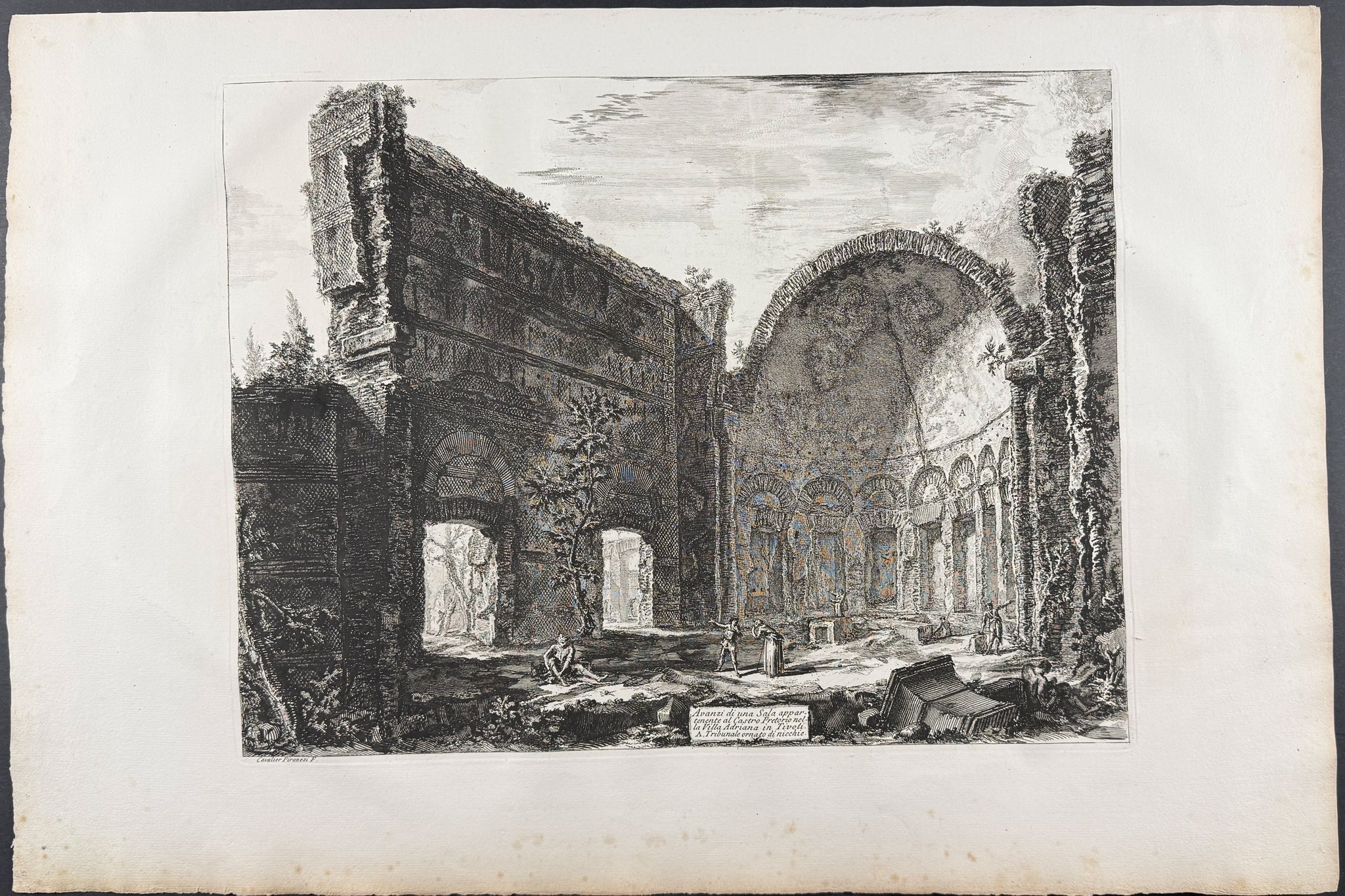 Ruins of a hall belonging to the Castro Pretorio in Hadrian’s Villa at Tivoli [Avanzi di una Sala appartenente al Castro Pretorio nella Villa Adriana in Tivoli]