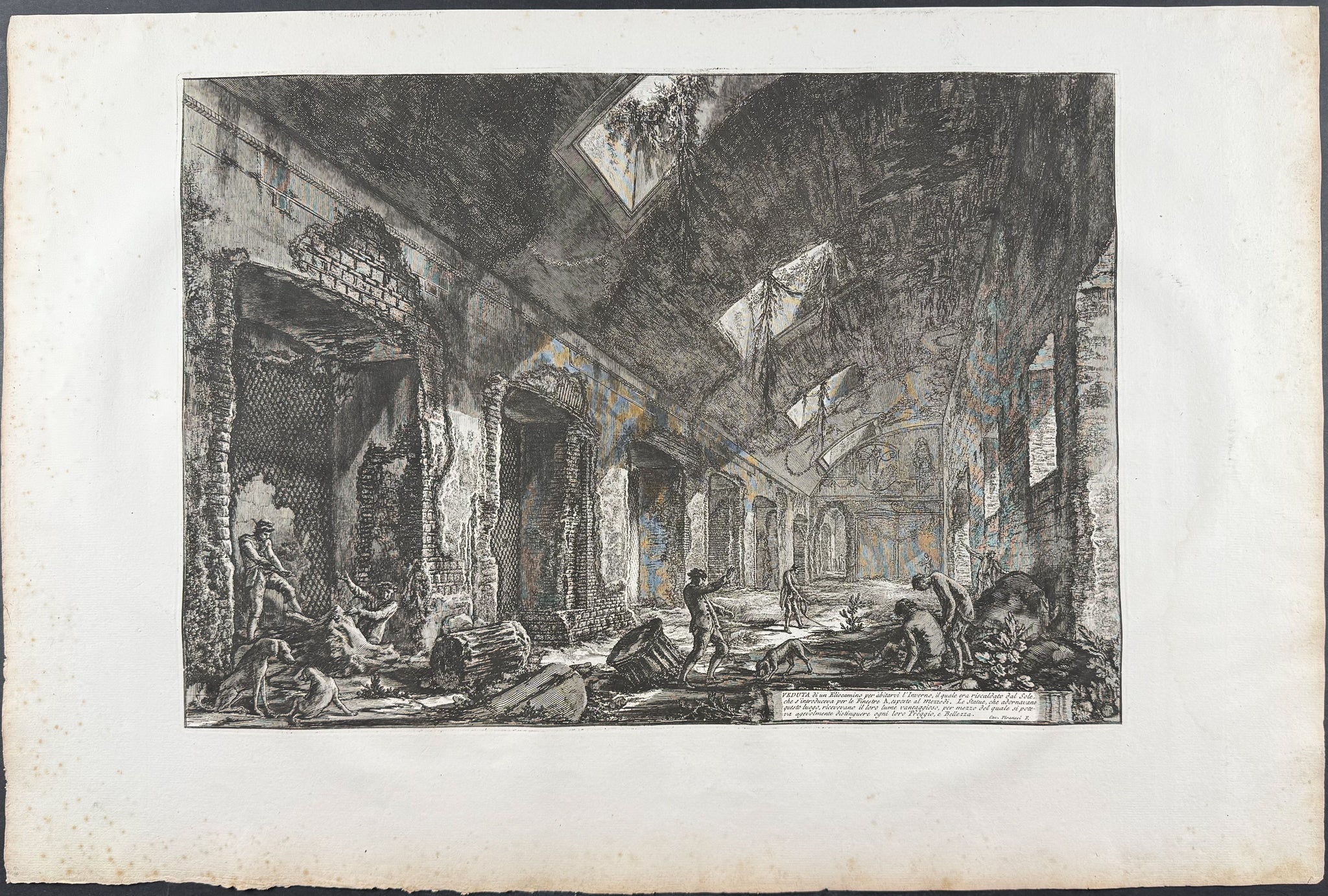 View of a heliocaminus (sun-heated room) for winter residence, which was warmed by the sun… [Veduta di un Eliocamino per abitarui l'Inverno, il quale era riscaldato dal Sole…]