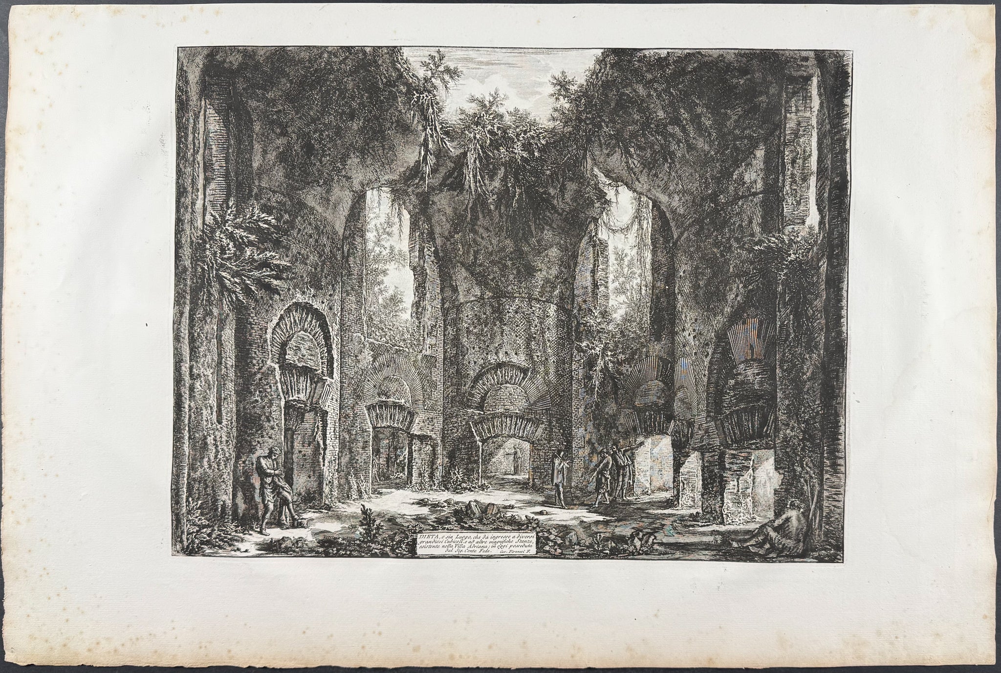 Drawing or room giving access to several grand chambers… in Hadrian’s Villa [Dieta, o sia Luogo, che da ingresso a diversi grandioisi Cubicoli… Villa Adriana]