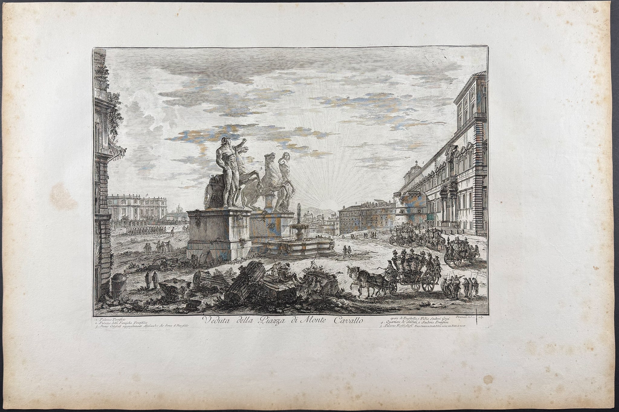 View of Piazza di Monte Cavallo [Veduta della Piazza di Monte Cavallo]
