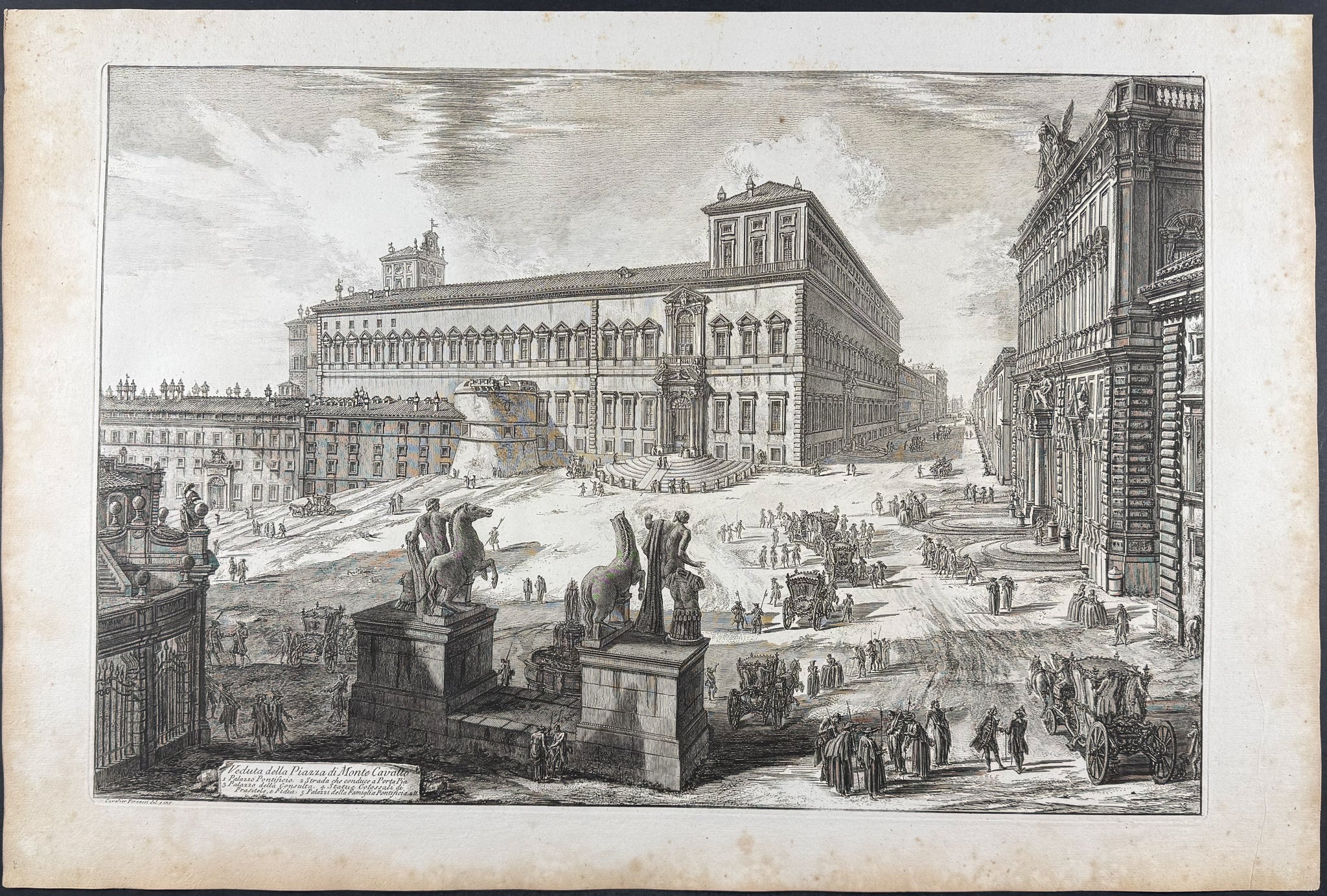 View of Piazza di Monte Cavallo [Veduta della Piazza di Monte Cavallo]