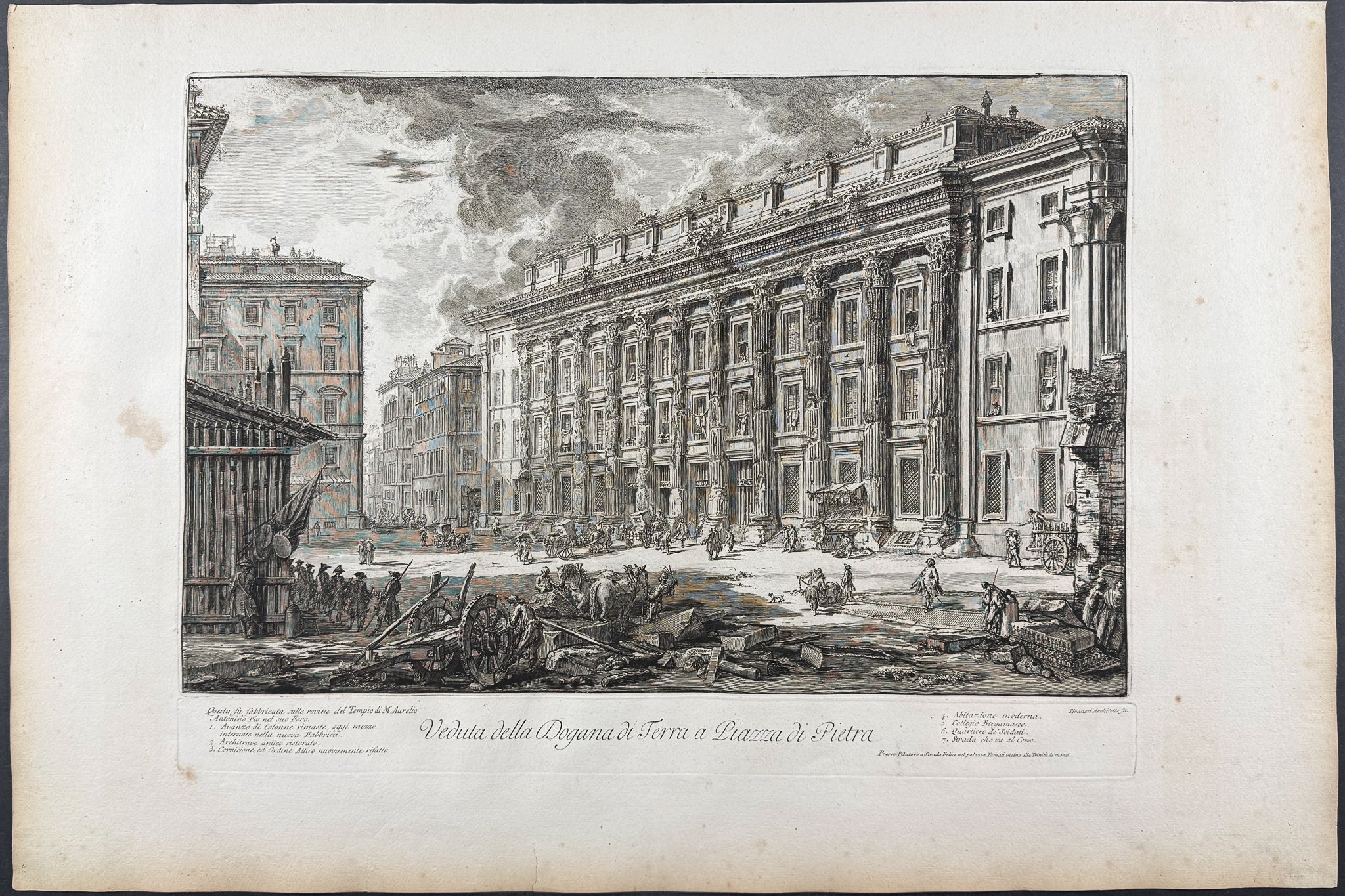 View of the Customs House in Piazza di Pietra [Veduta della Dogana di Terra a Piazza di Pietra]