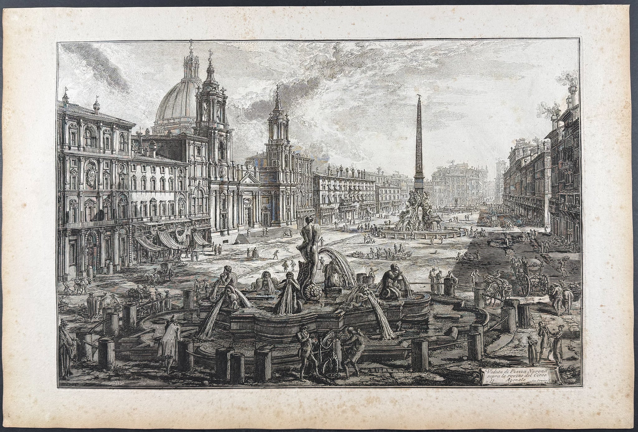 View of Piazza Navona, built over the ruins of the Circus Agonalis [Veduta di Piazza Navona sopra le rovine del Circo Agonate]