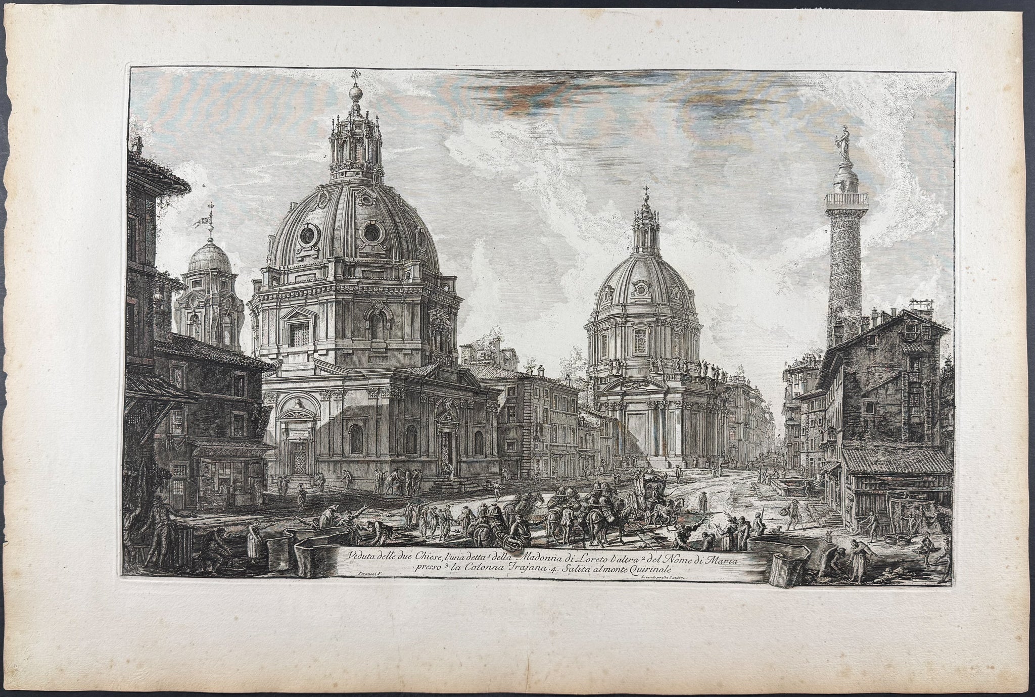 View of the two churches, one dedicated to Our Lady of Loreto, the other to the Holy Name of Mary [Veduta delle due Chiese, l'una detta della Madonna di Loreto l'altra del Nome di Maria..]