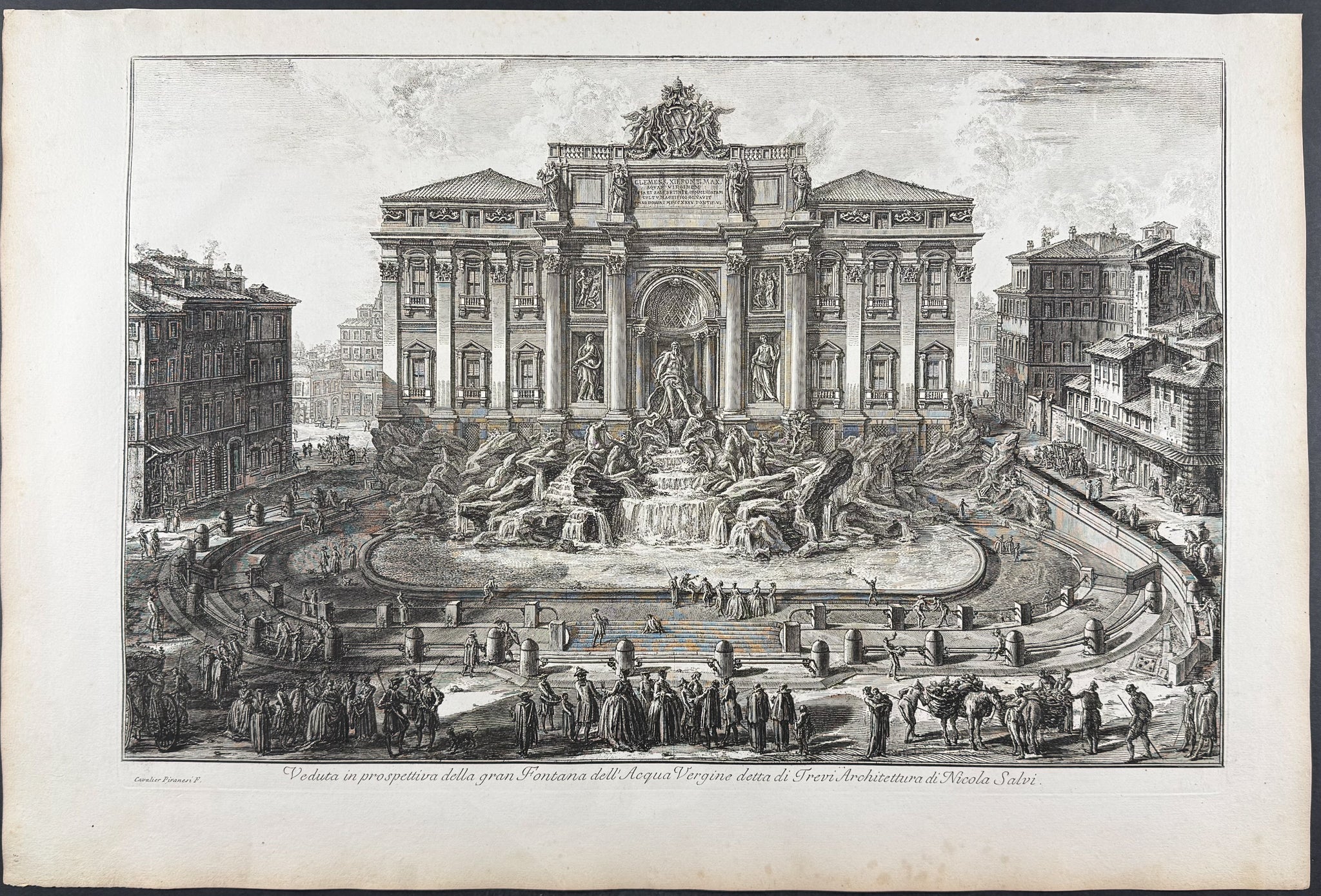 Perspective view of the great Fountain of the Aqua Virgo, called Trevi, architecture by Nicola Salvi [Veduta in prospettiva della gran Fontana dell'Acqua Vergine detta di Trevi Architettura di Nicola Salvi]
