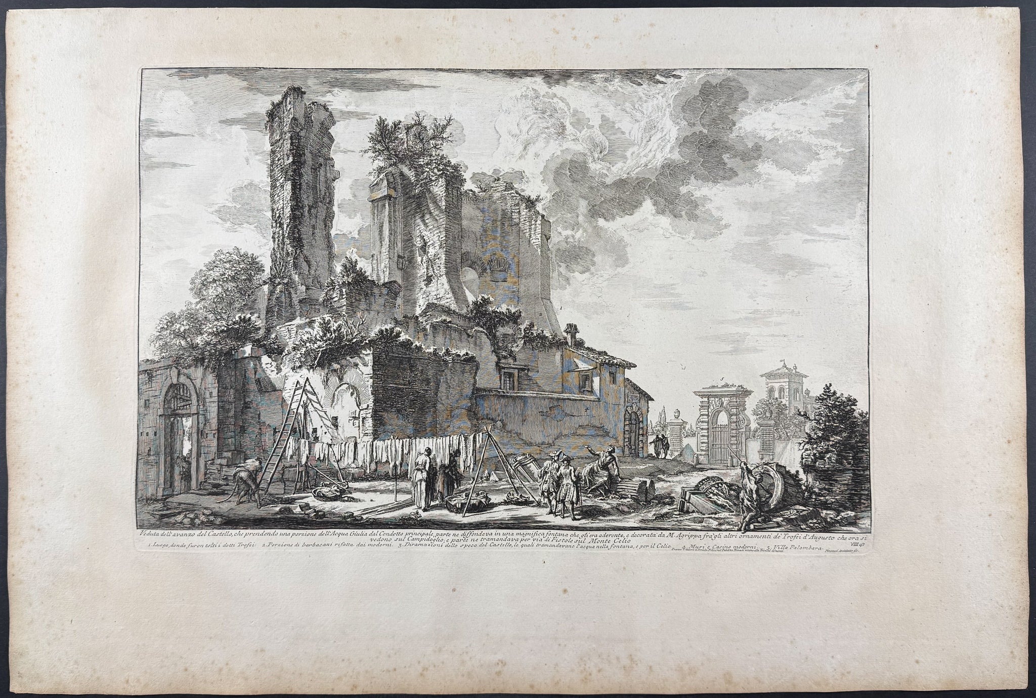 View of the remains of the Castle that enclosed part of the Aqua Julia… [Veduta dell'avanzo del Castello, che prendendo una porzione dell'Acqua Giulia..]