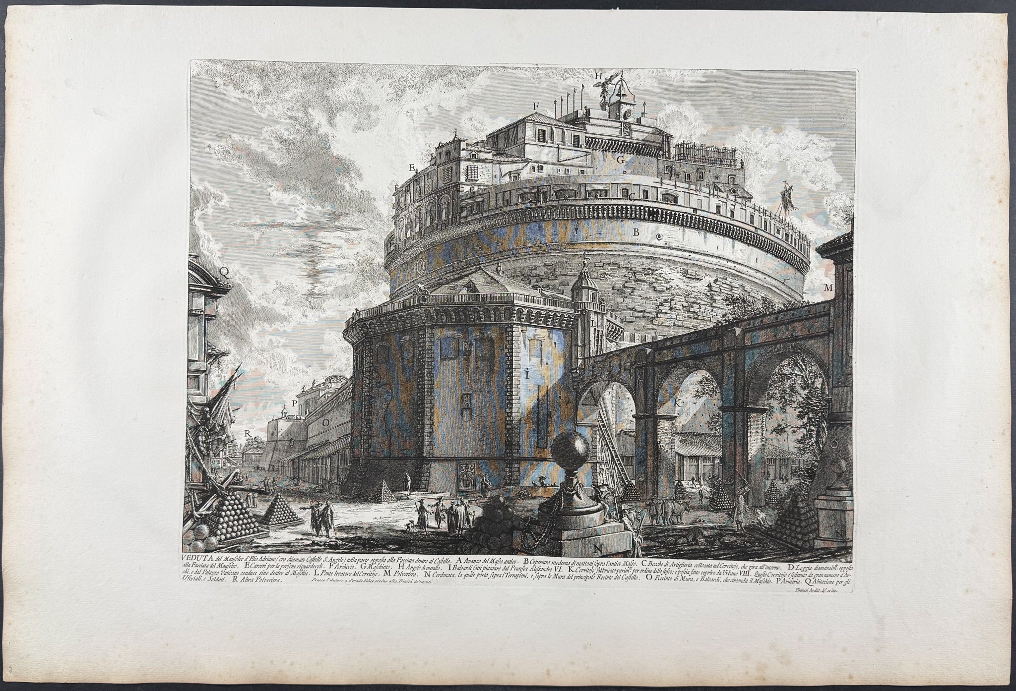 View of Hadrian’s Mausoleum, now called Castel Sant’Angelo… [Veduta del Mausoleo d'Elio Adriano cora chiamato Castello S. Angelo..]