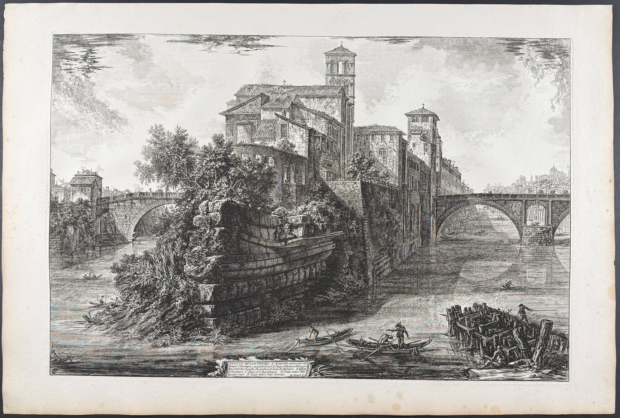 View of the Tiber Island [Veduta dell'Isola Tiberina]