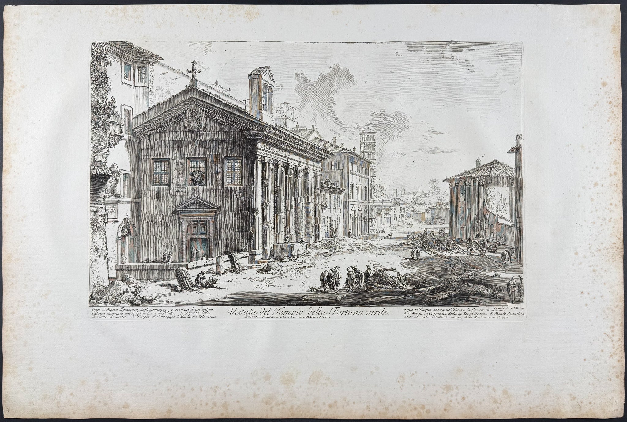 View of the Temple of Fortuna Virilis [Veduta del Tempio della Fortuna Virile]