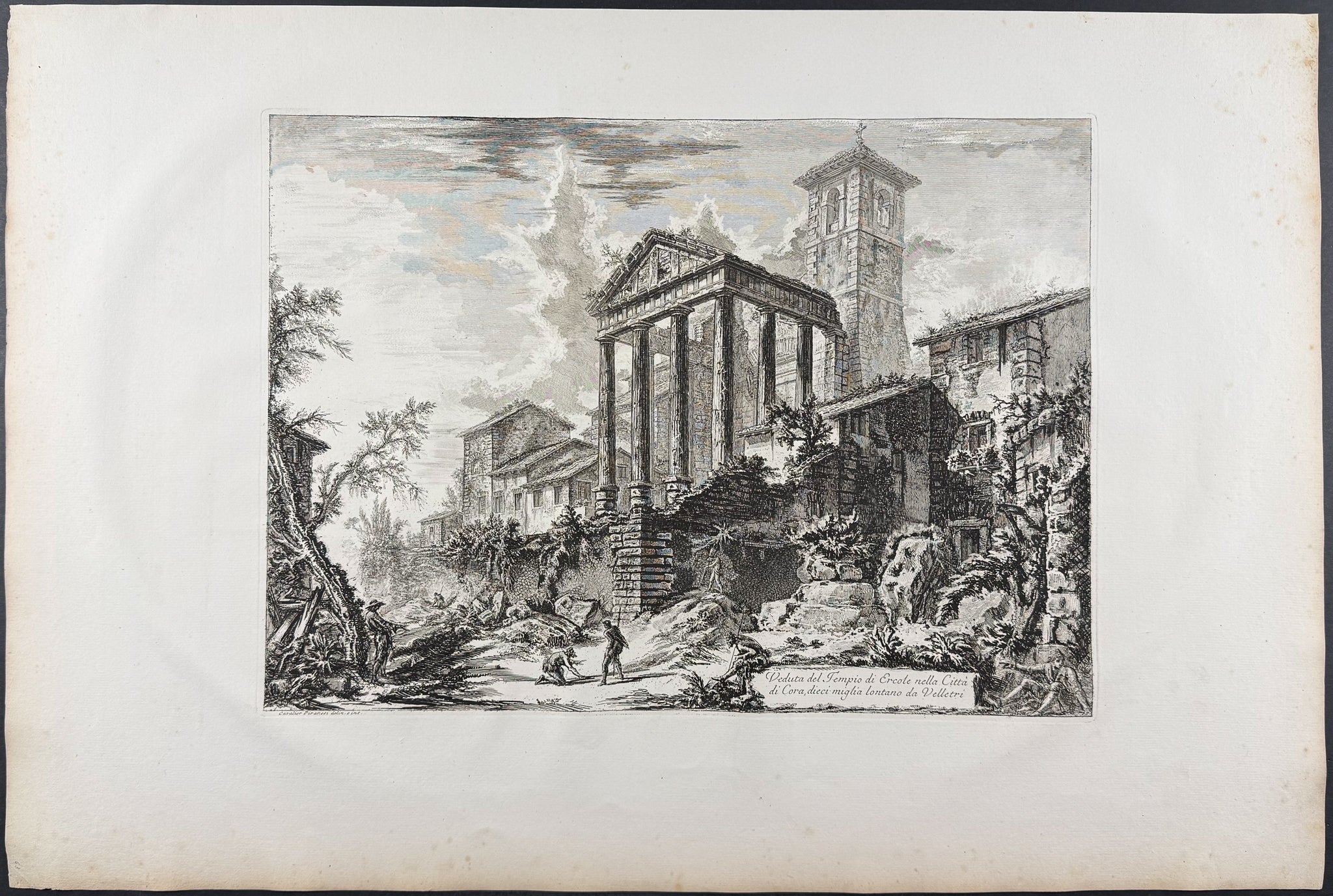 View of the Temple of Hercules in the city of Cori, ten miles from Velletri [Veduta del Tempio di Ercole nella Citta di Cora, dieci miglia lontano da Velletri]