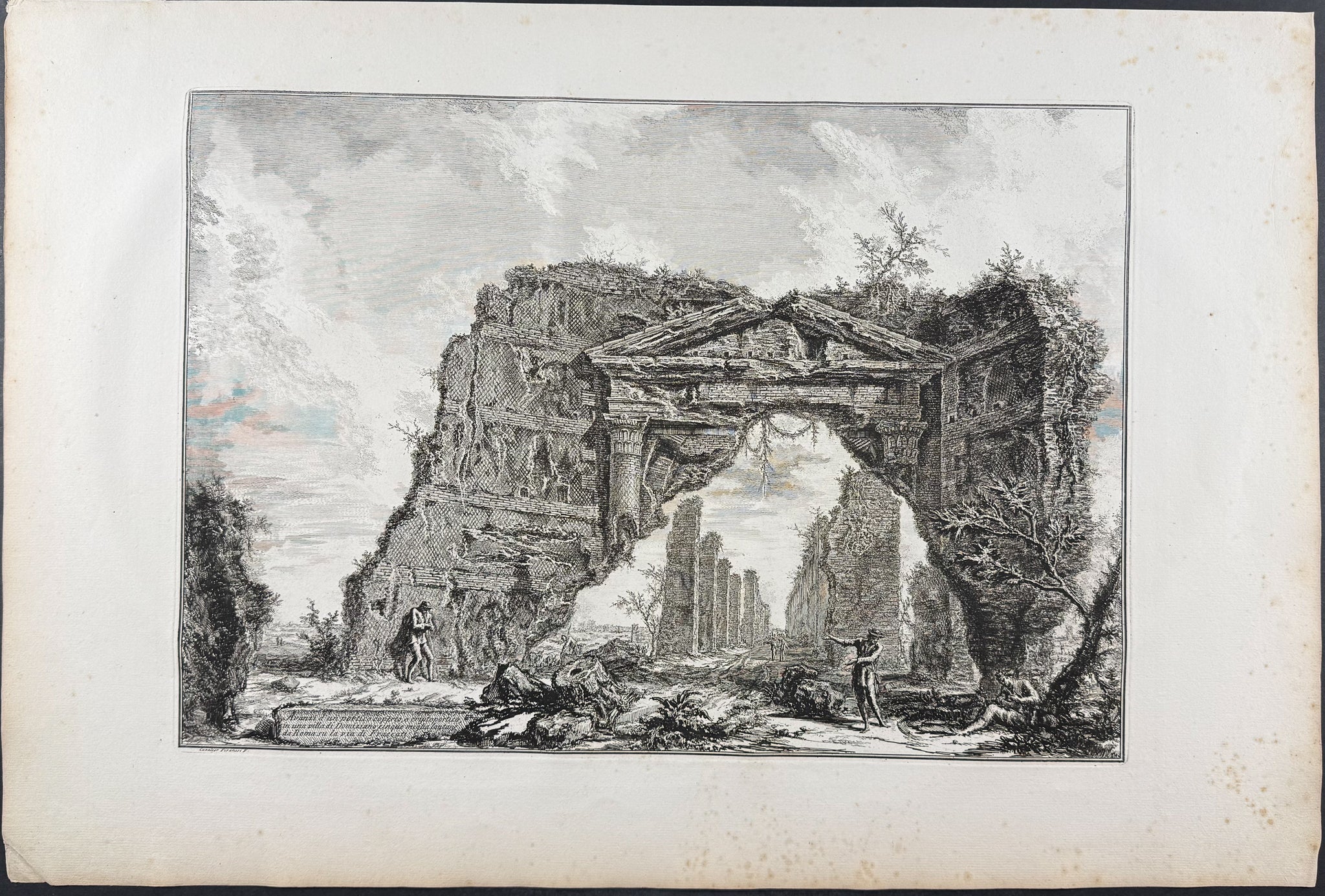 Remains of a covered portico, or cryptoporticus, in a villa of Domitian… [Avanzi d'un portico coperto, o cryptoportico, in una villa di Domiziano..]