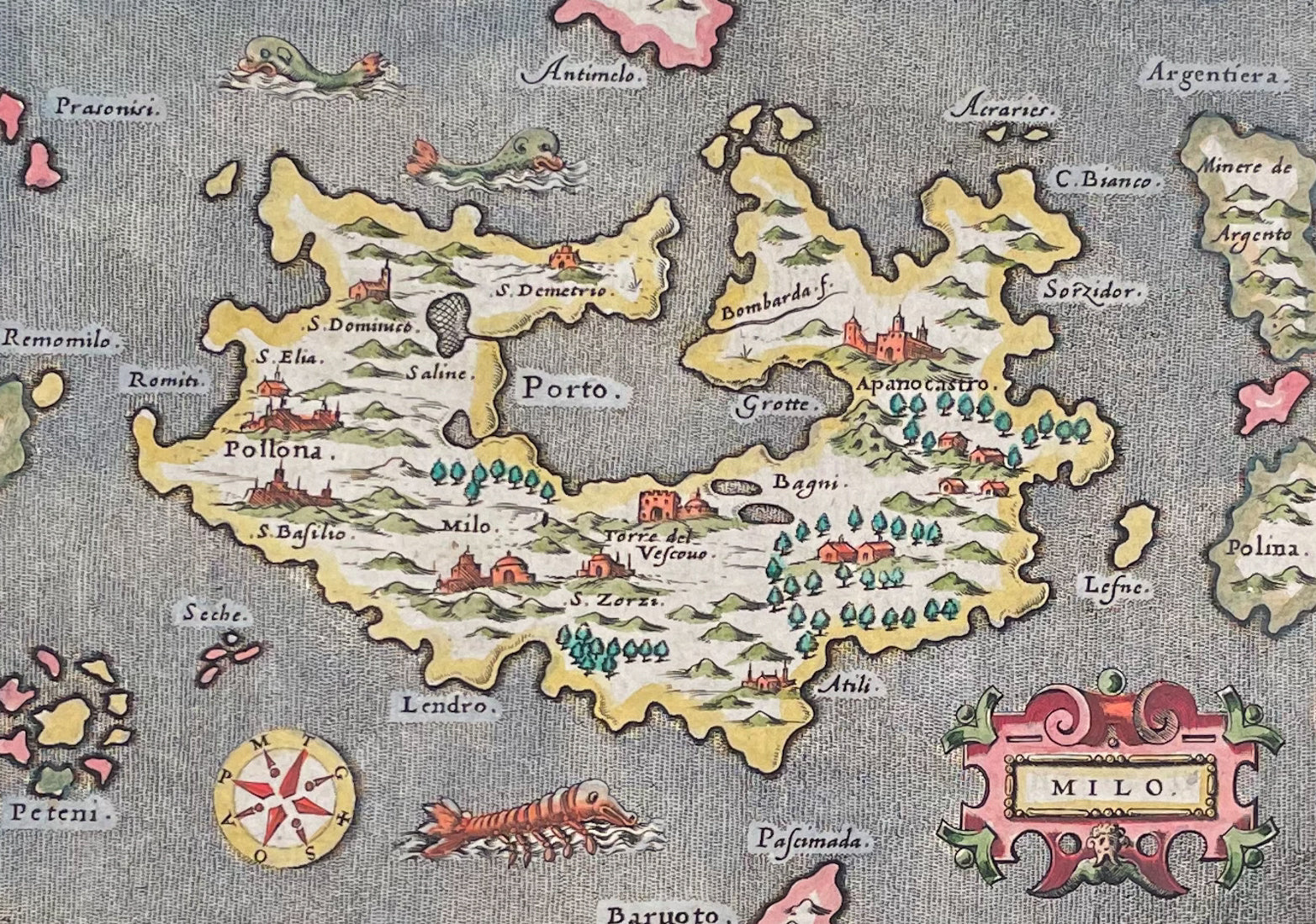 Map of Milos