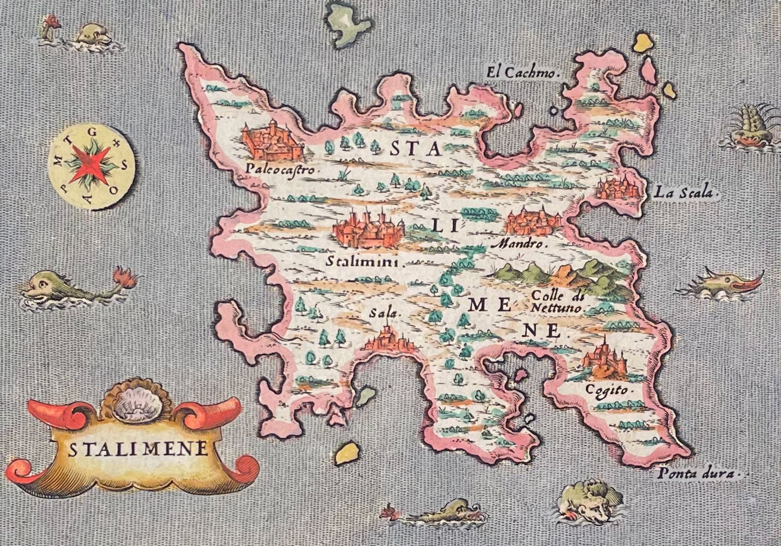 Map of Limnos (Stalimene)