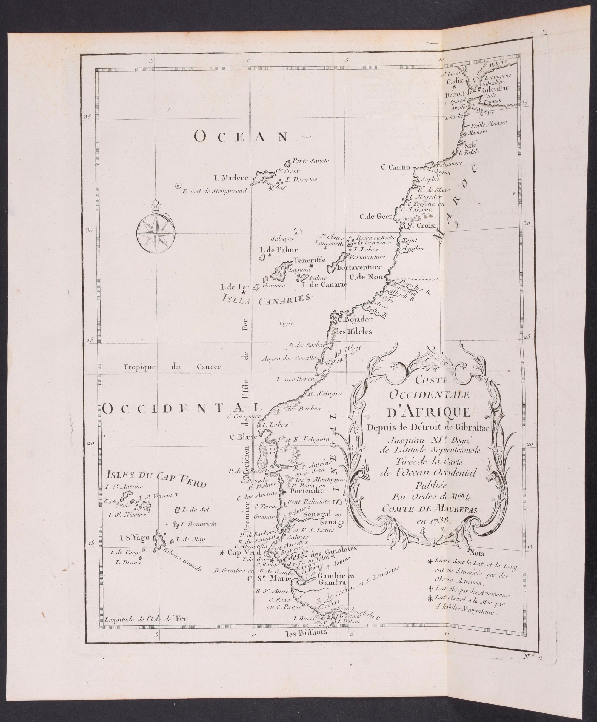 Map of West Coast of Africa / Coste Occidentale d'Afrique