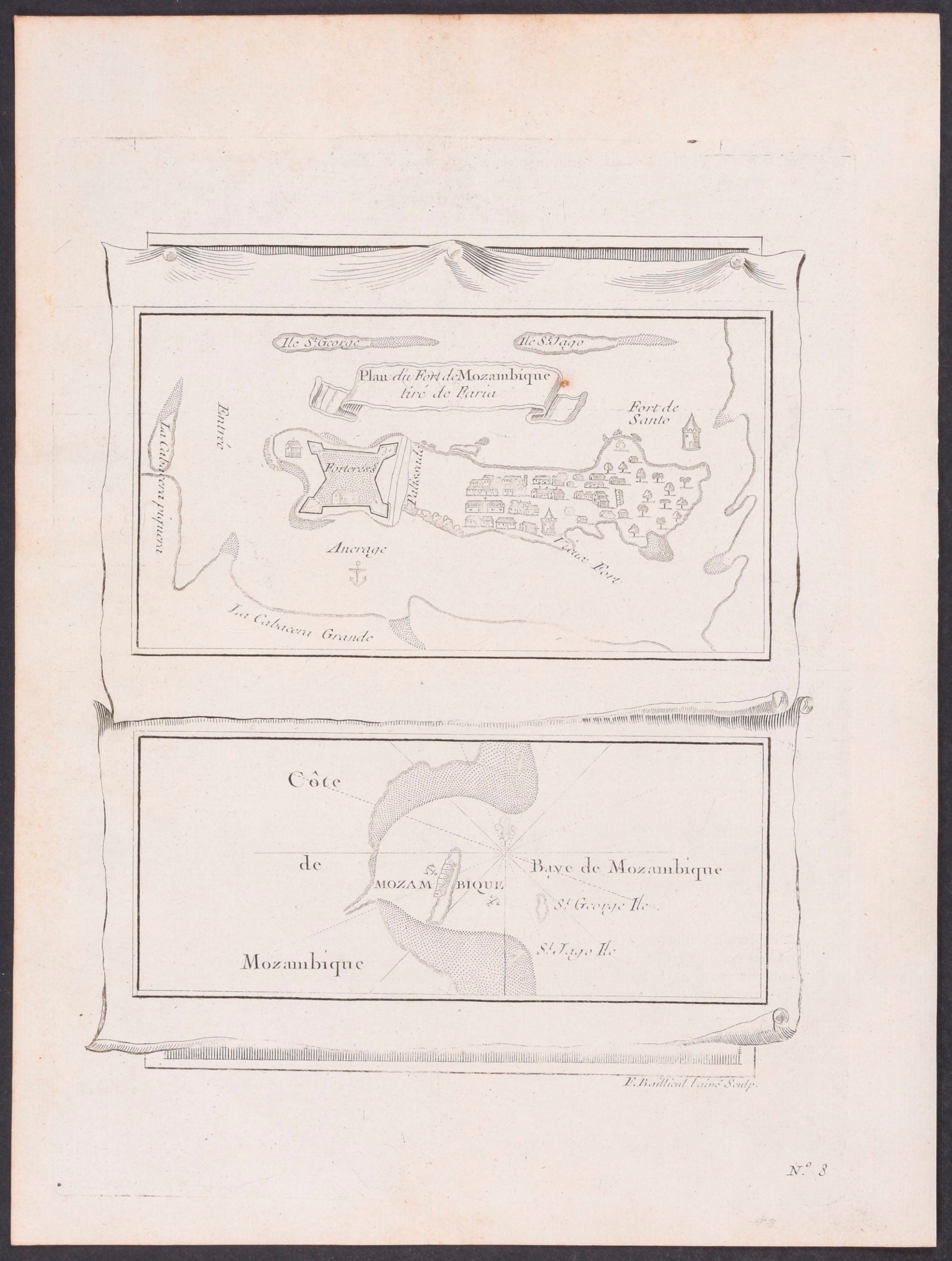 Plan of Fort Mozambique, Africa