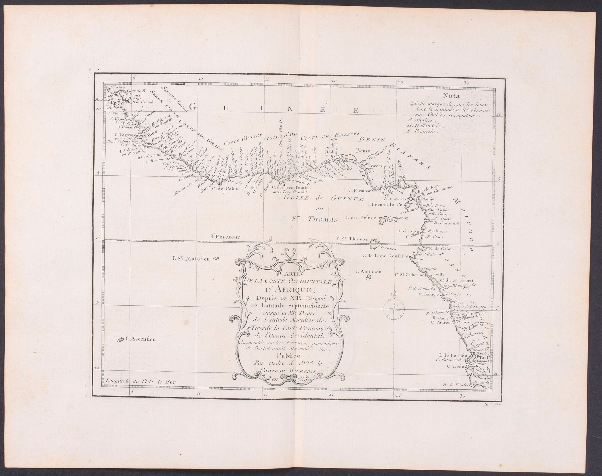 Map of West Coast of Africa / Carte de la Coste Occidentale d'Afrique