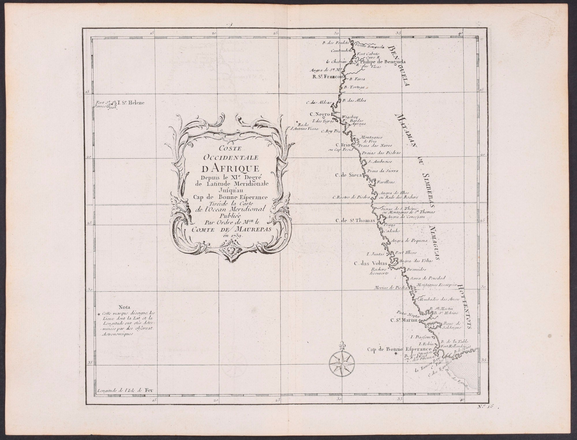 Map of West Coast of Africa / Coste Occidentale d'Afrique