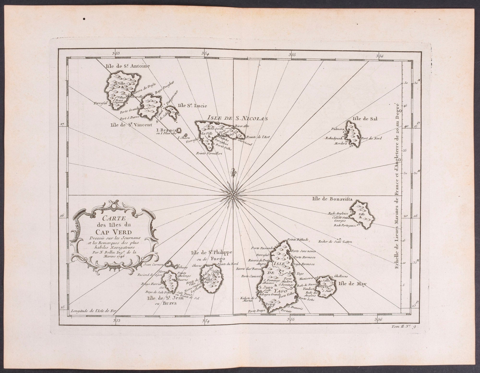 Map of the Cape Verde Islands / Carte Des Isles Du Cap Verd