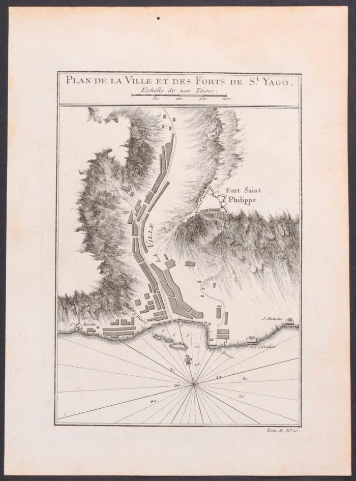 Map of the City and Forts of Santiago / Plan de la Ville et des Forts de St. Yago