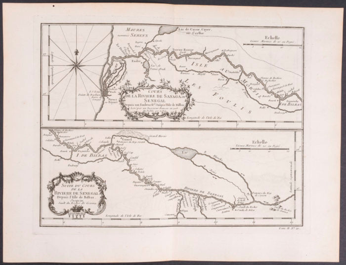 Map of Senegal River, Africa / Suite du Cours de la Riviere de Senegal
