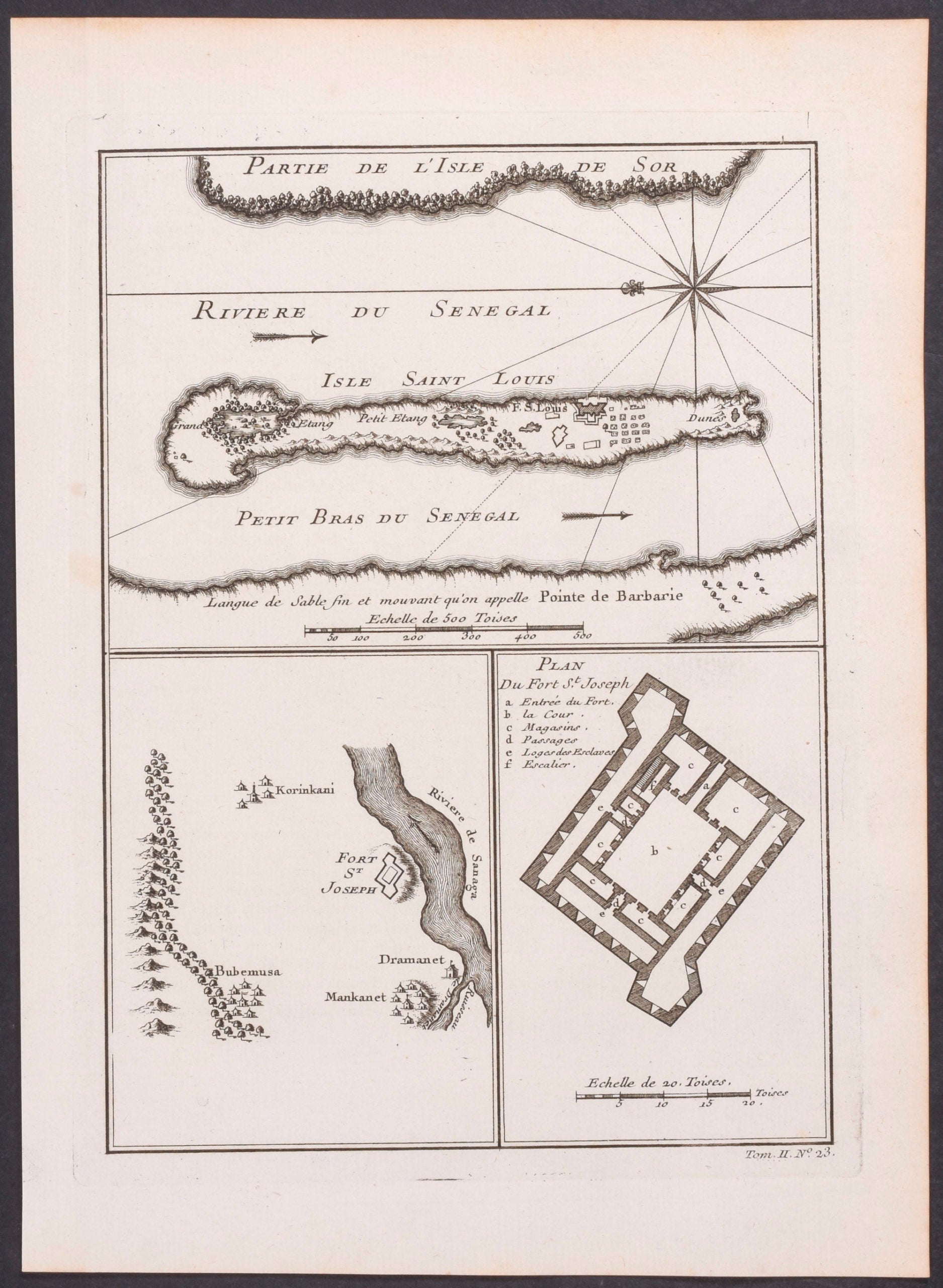 Map of Senegal River, Africa