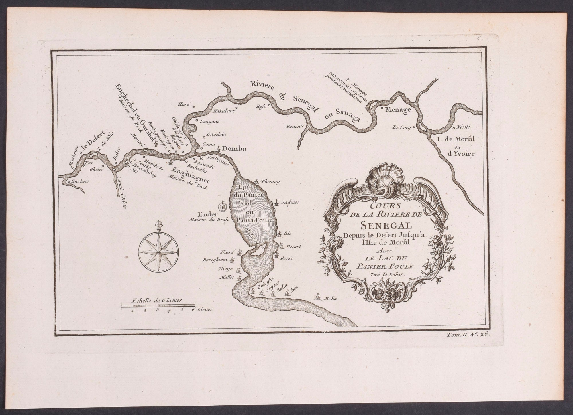 Map of Senegal River, Africa