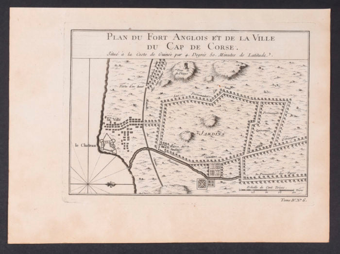 Map of the Fort Anglois and the City of Cap de Corse