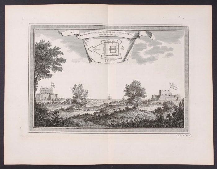 North View of the English and Dutch Forts of Akra