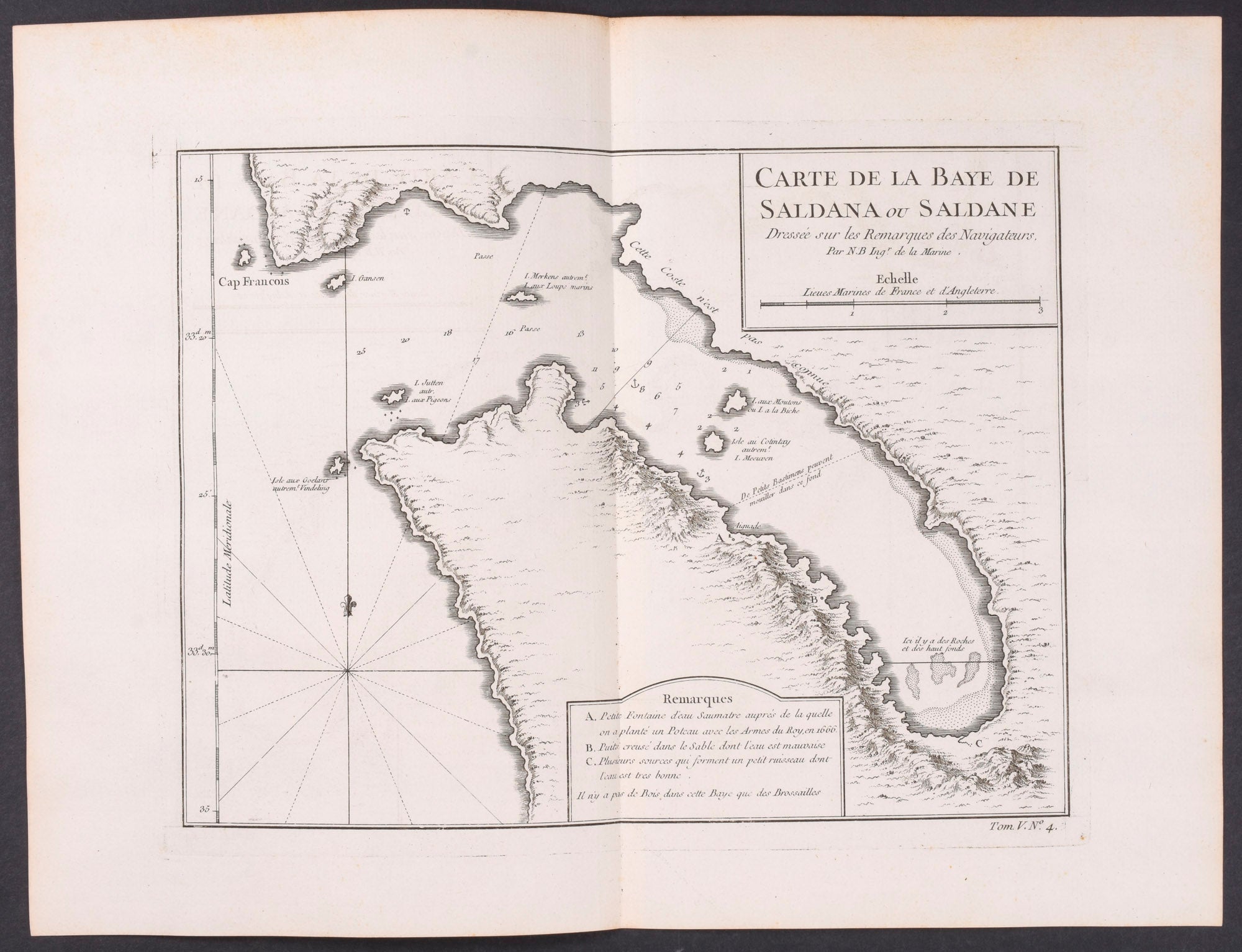 Map of Saldana Bay or Saldane