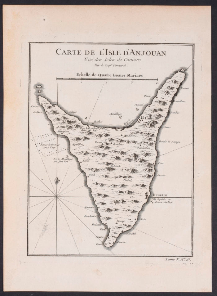 Map of the Island of Anjouan