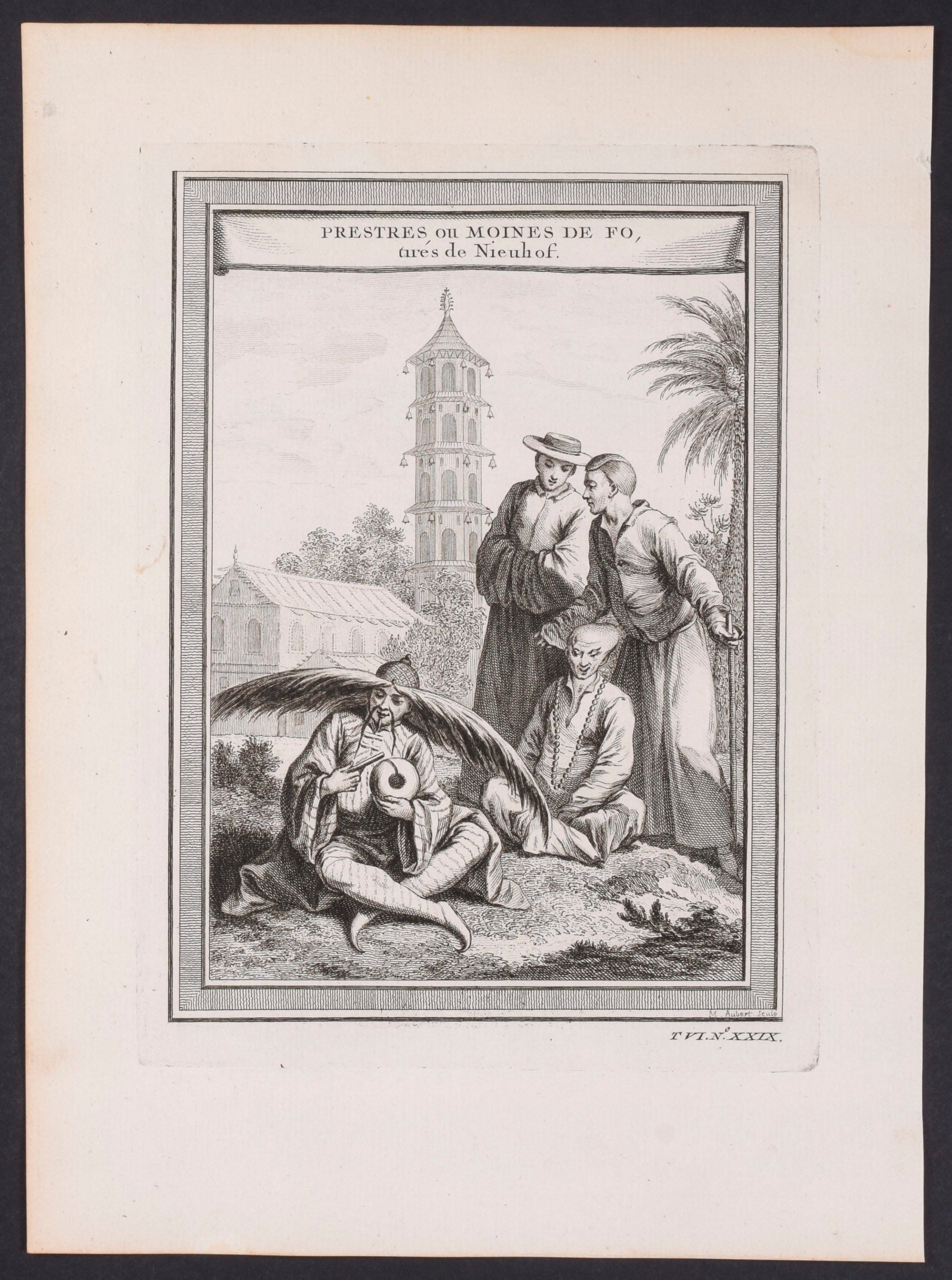 Priests or Monks of Fo, drawn from Nieuhof