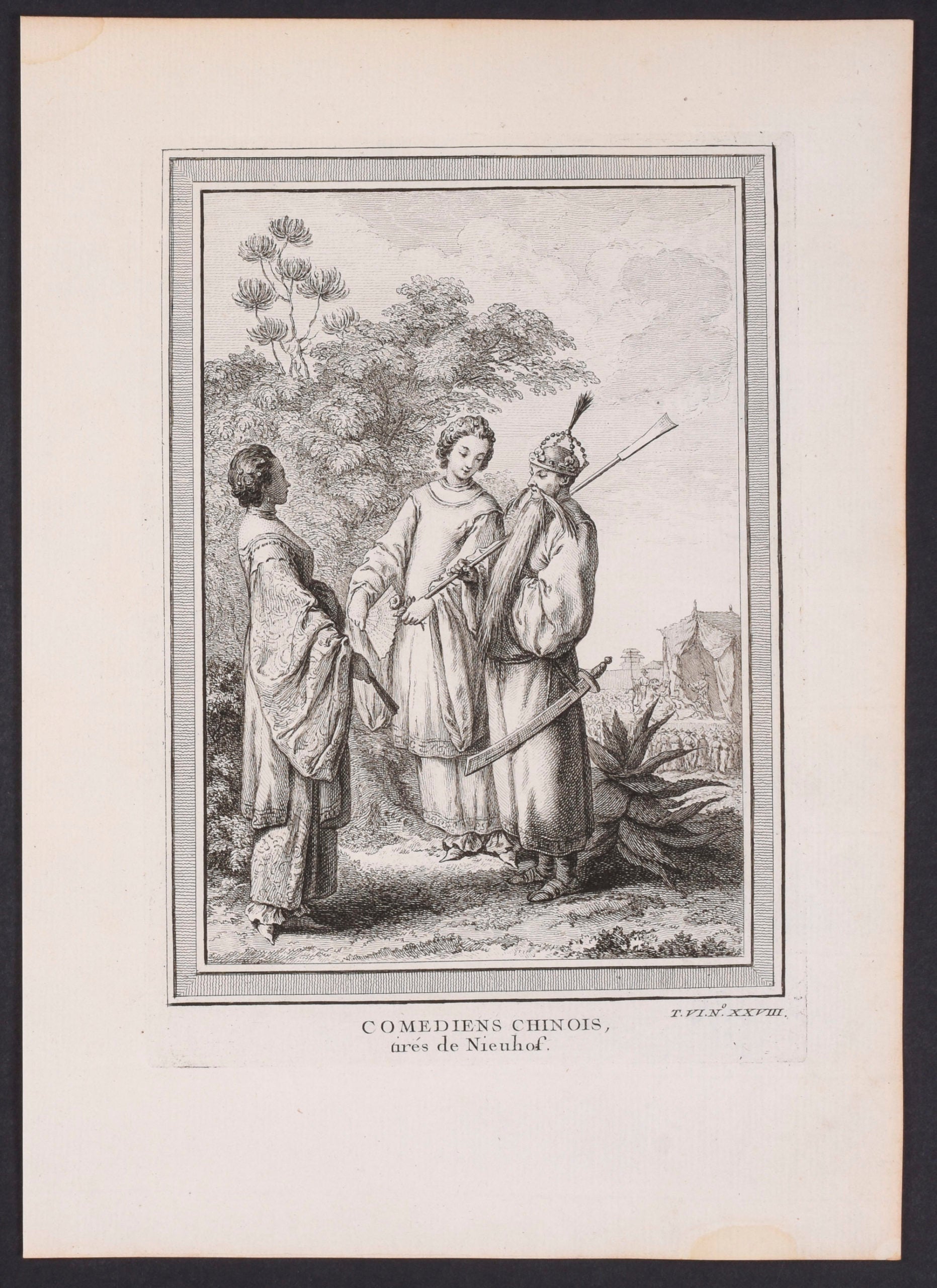 Chinese Comedians, drawn from Nieuhof