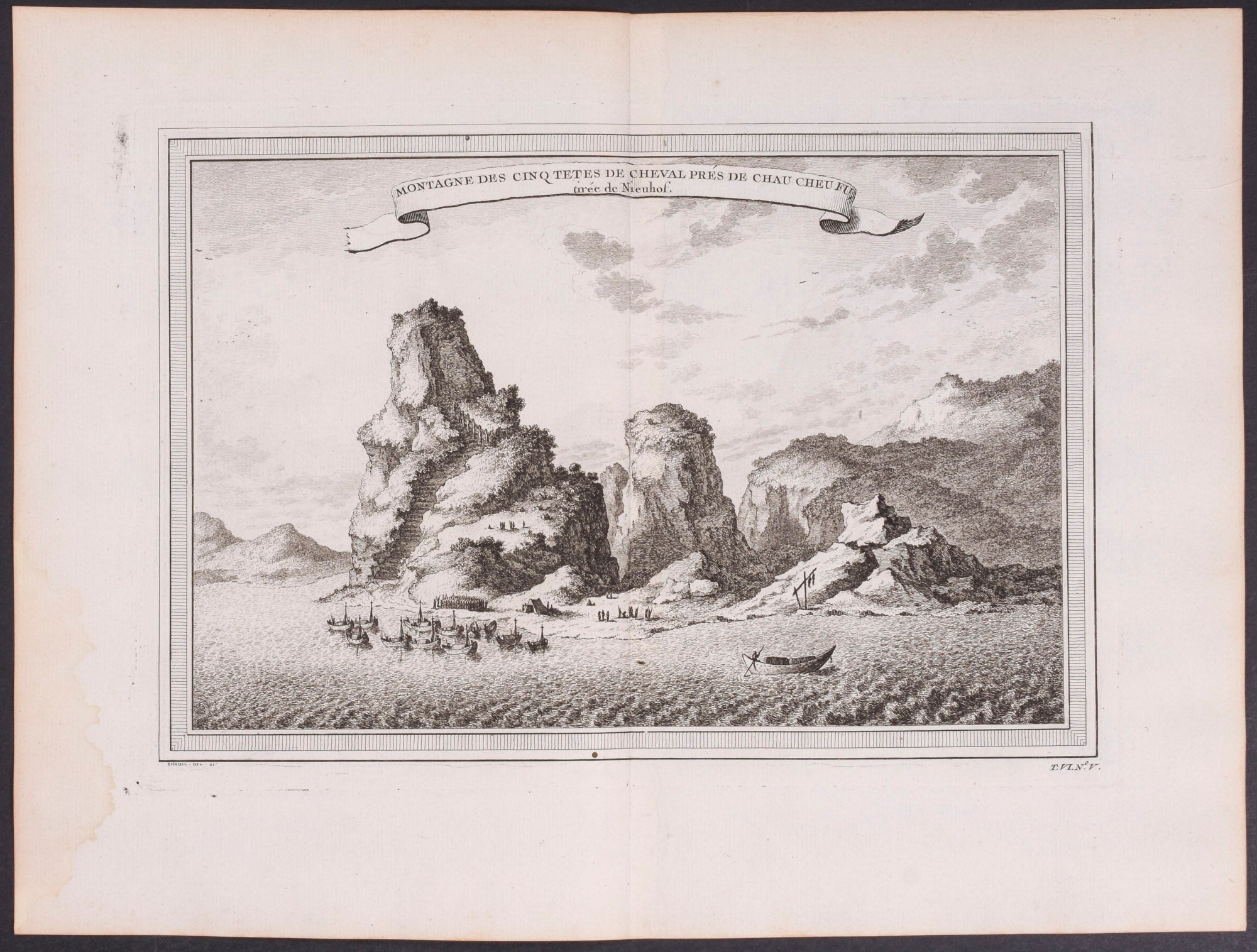 Mountain of the Five Heads of Horse near Chau Cheu Fu, drawn from Nieuhof
