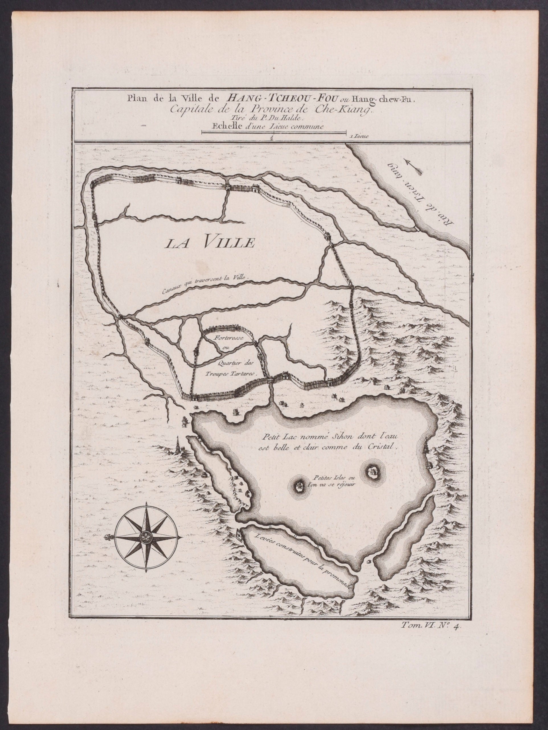 Hang-Tcheou-Fou or Hang City Map - Chew-Fu