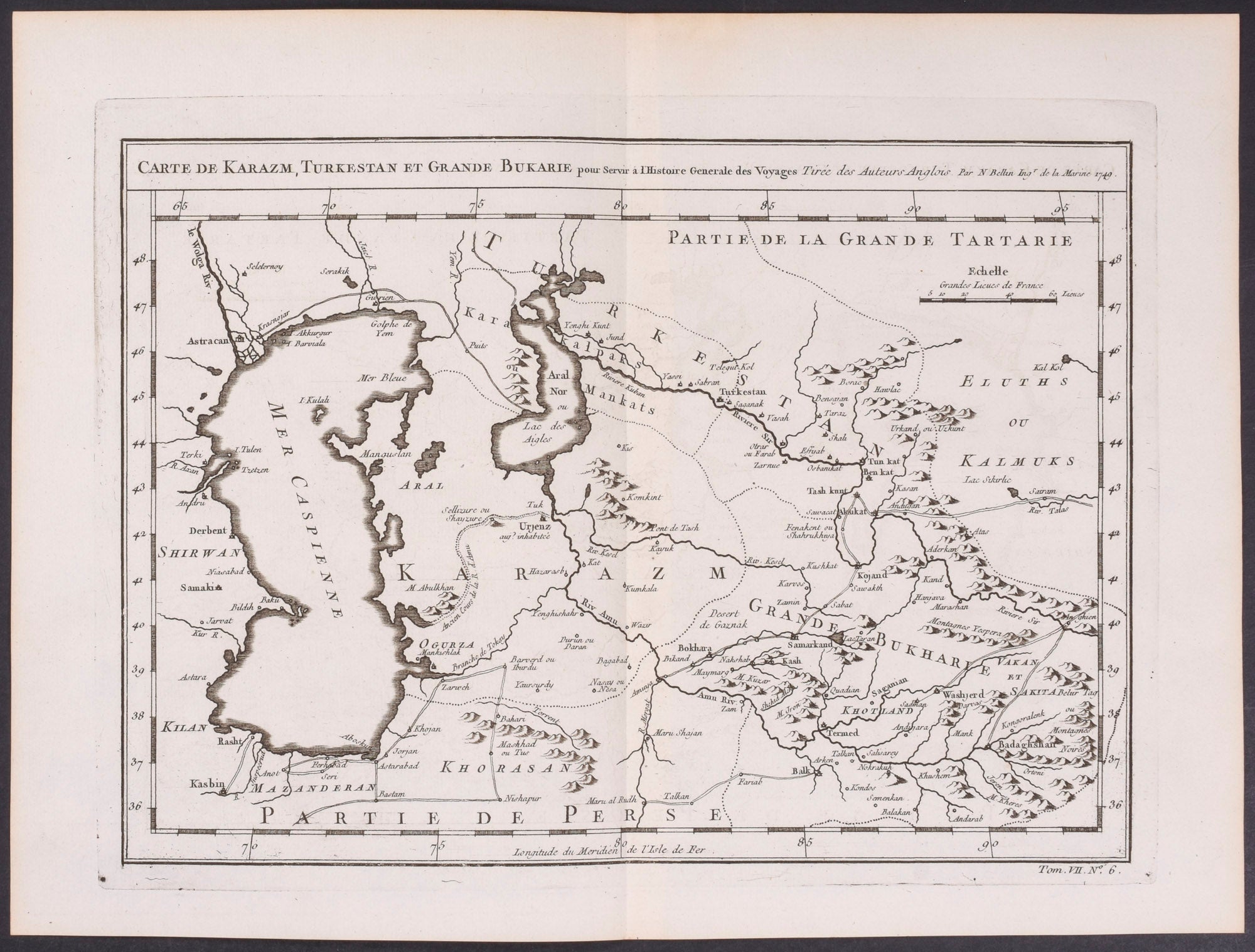 Map of Karazm, Turkestan and Big Bukarie