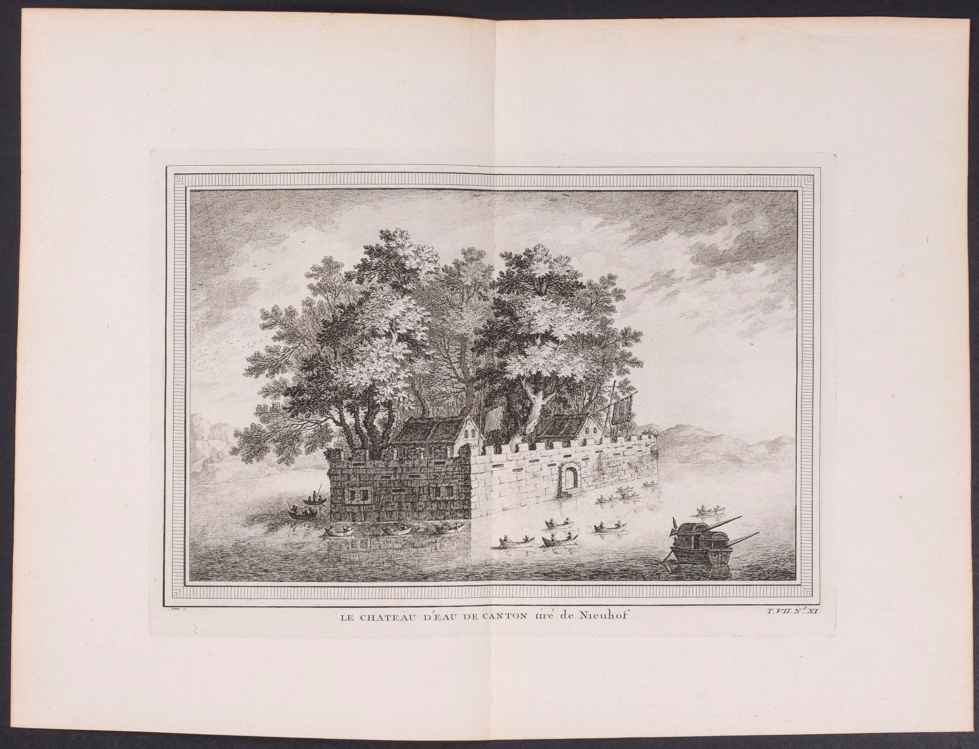 Canton Water Tower, drawn from Nieuhof