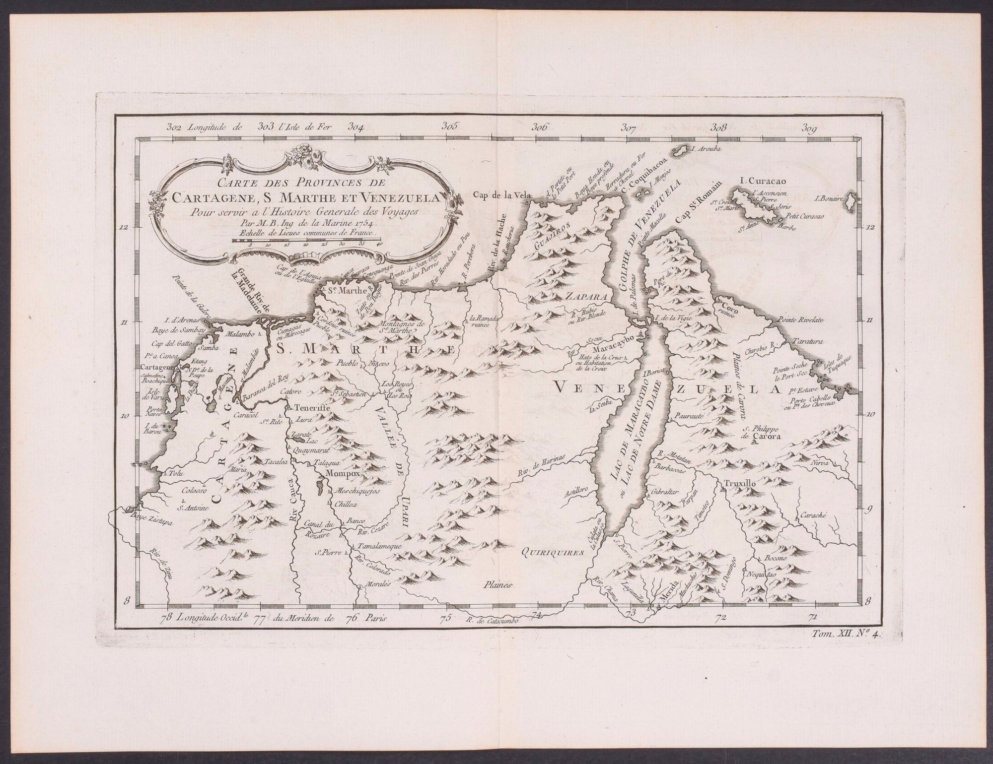 Map of the Provinces of Cartagene, Marthe and Venezuela