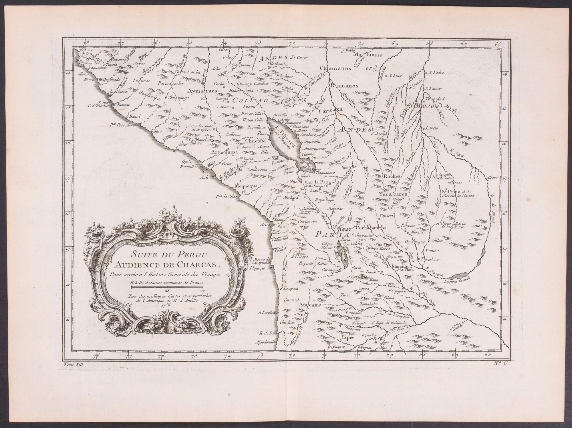 Map of Bolivia, Peru