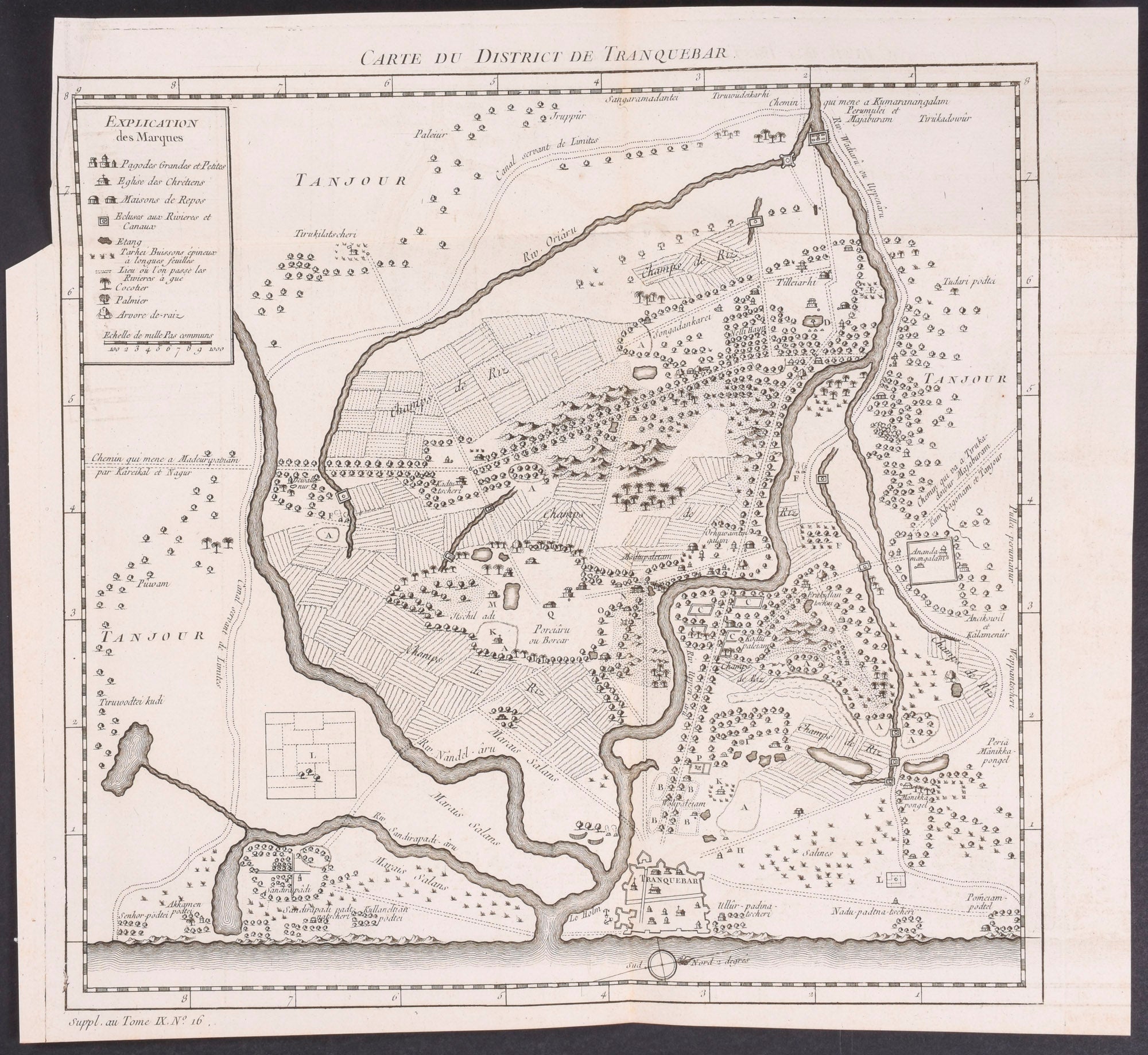 Map of Tharangambadi, India