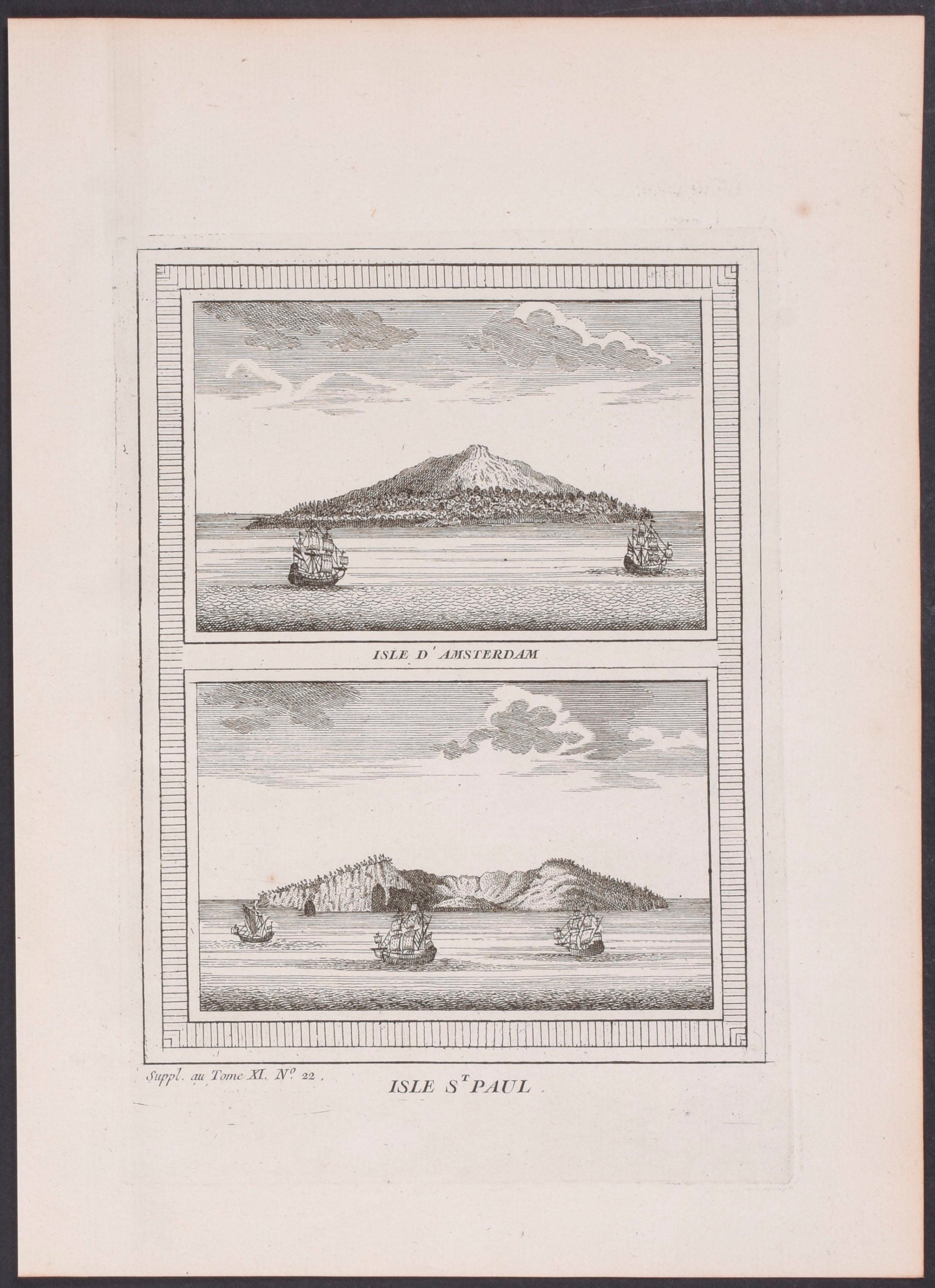 View of Amsterdam Island and Saint Paul Island, Indian Ocean
