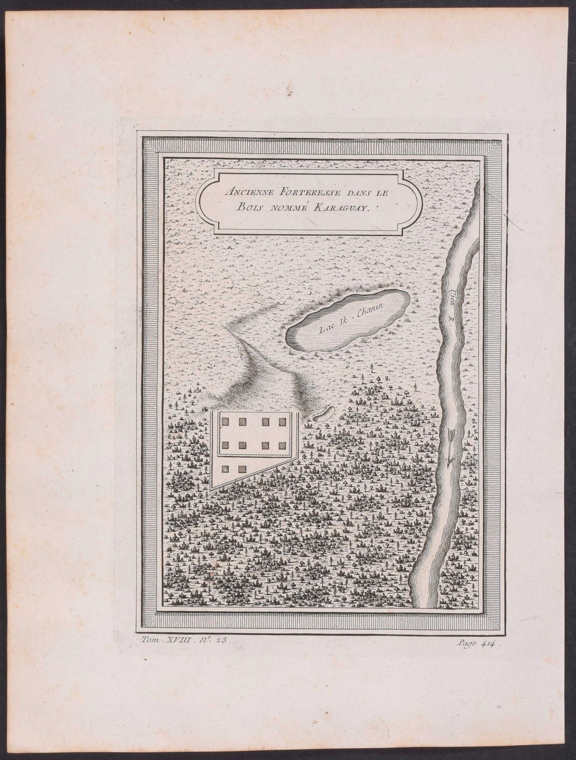 Plan of Siberian Fortress, Russia