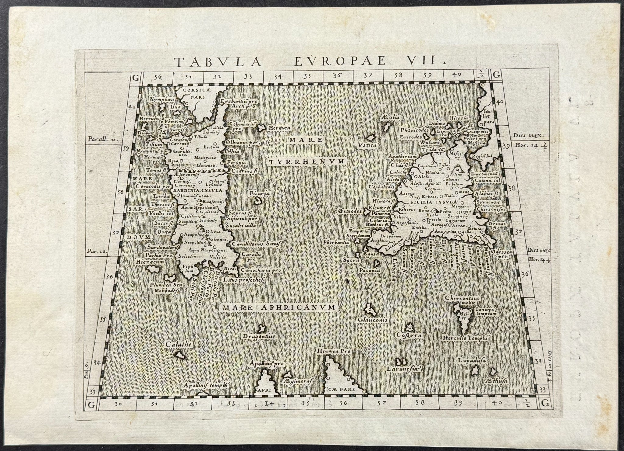 Map of Sardinia & Sicily