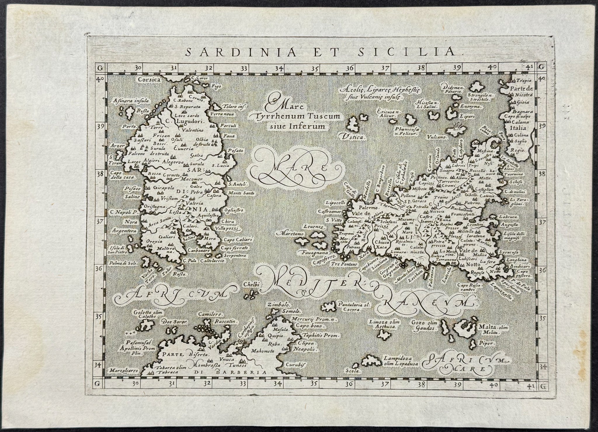 Map of Sardinia & Sicily