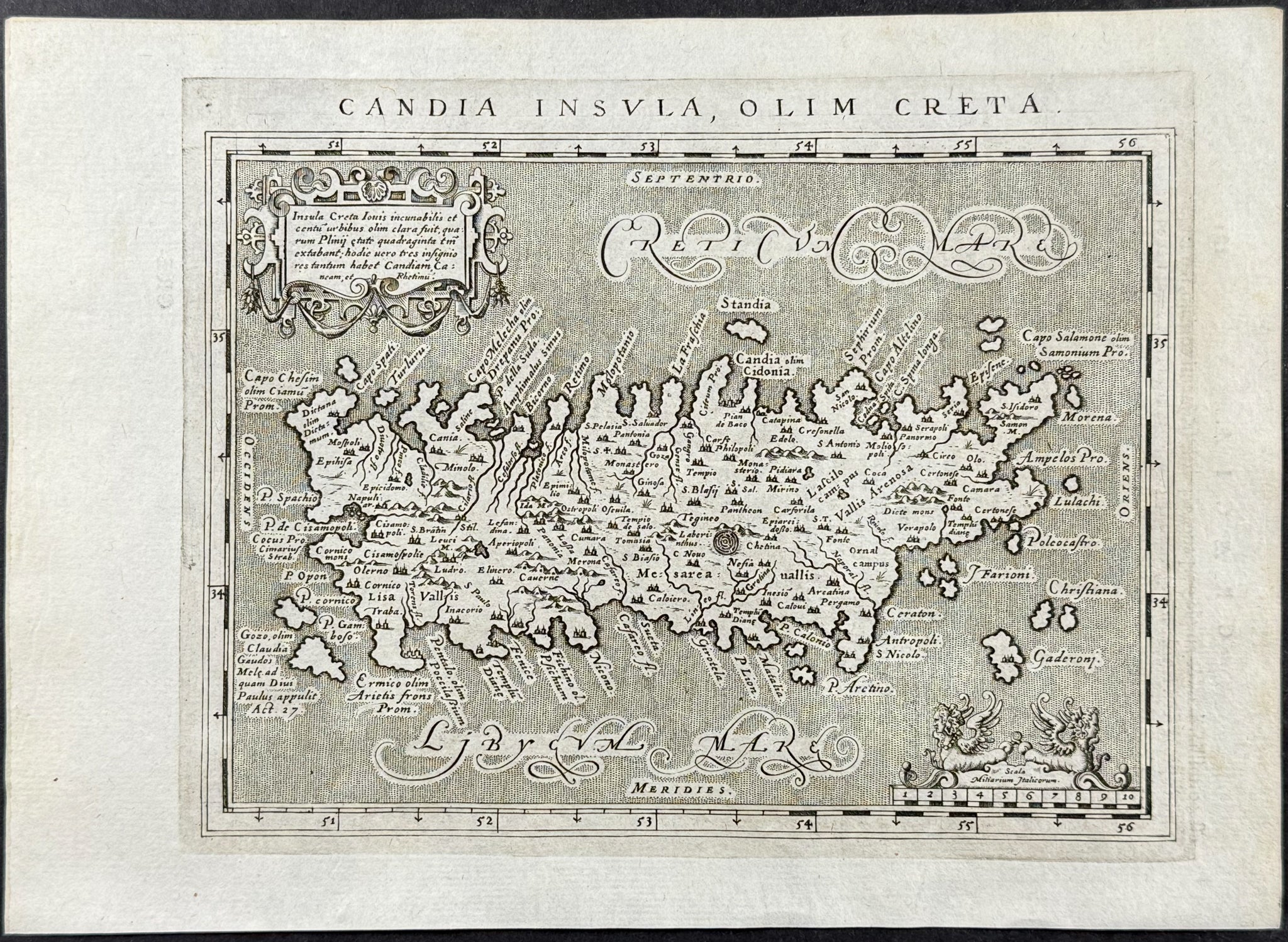 Map of Candia, Crete