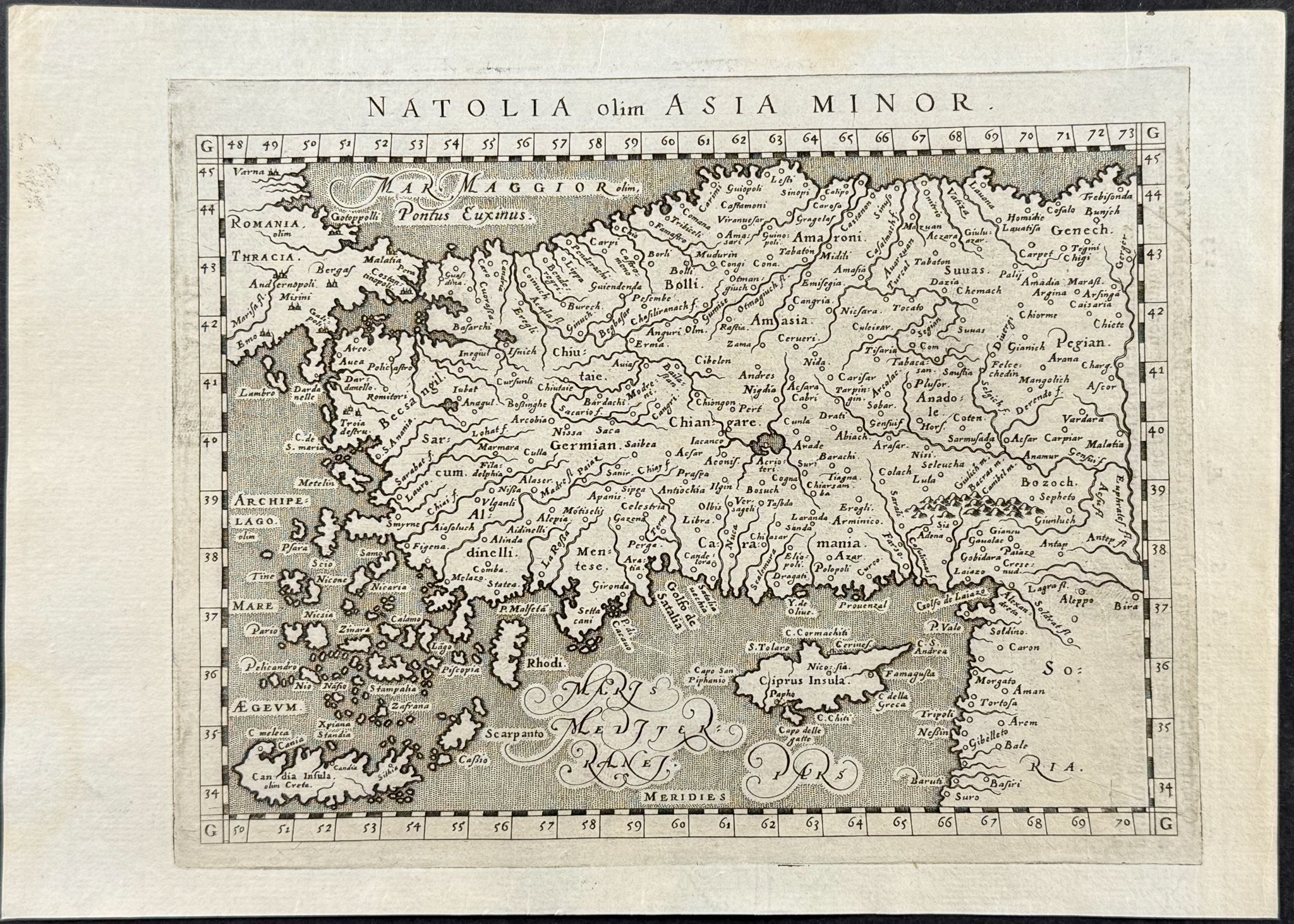 Map of Turkey (Natolia, Asia Minor)