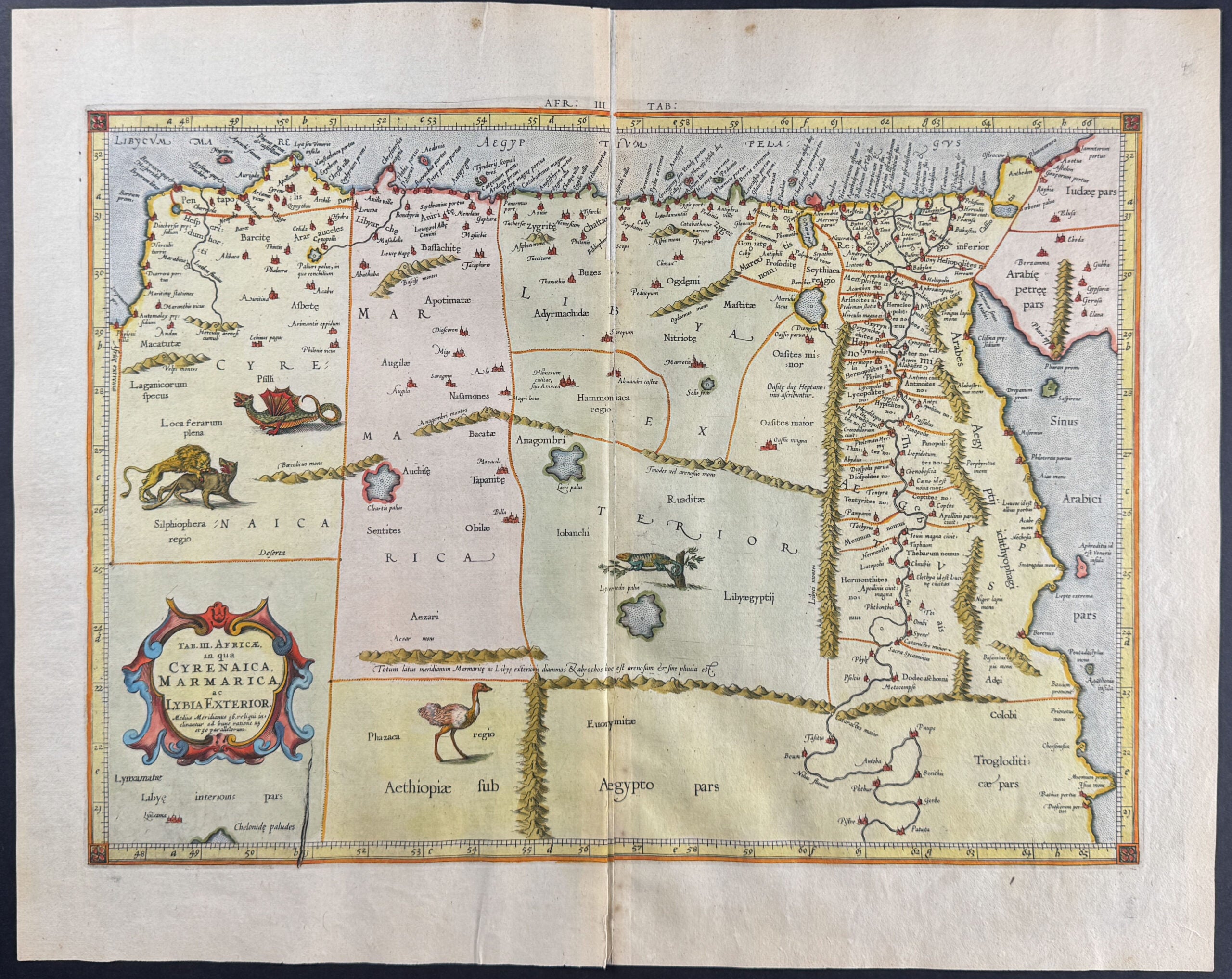 Map of Egypt & Libya