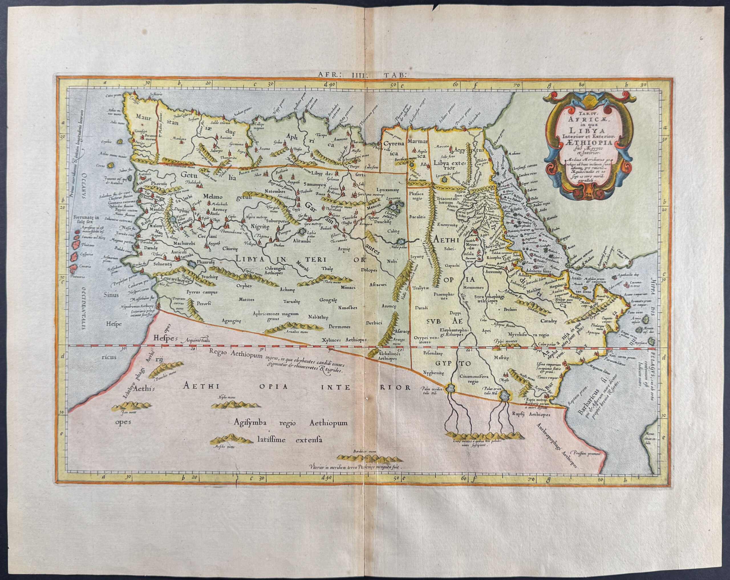 Map of Ethopia, Lybia, & Egypt