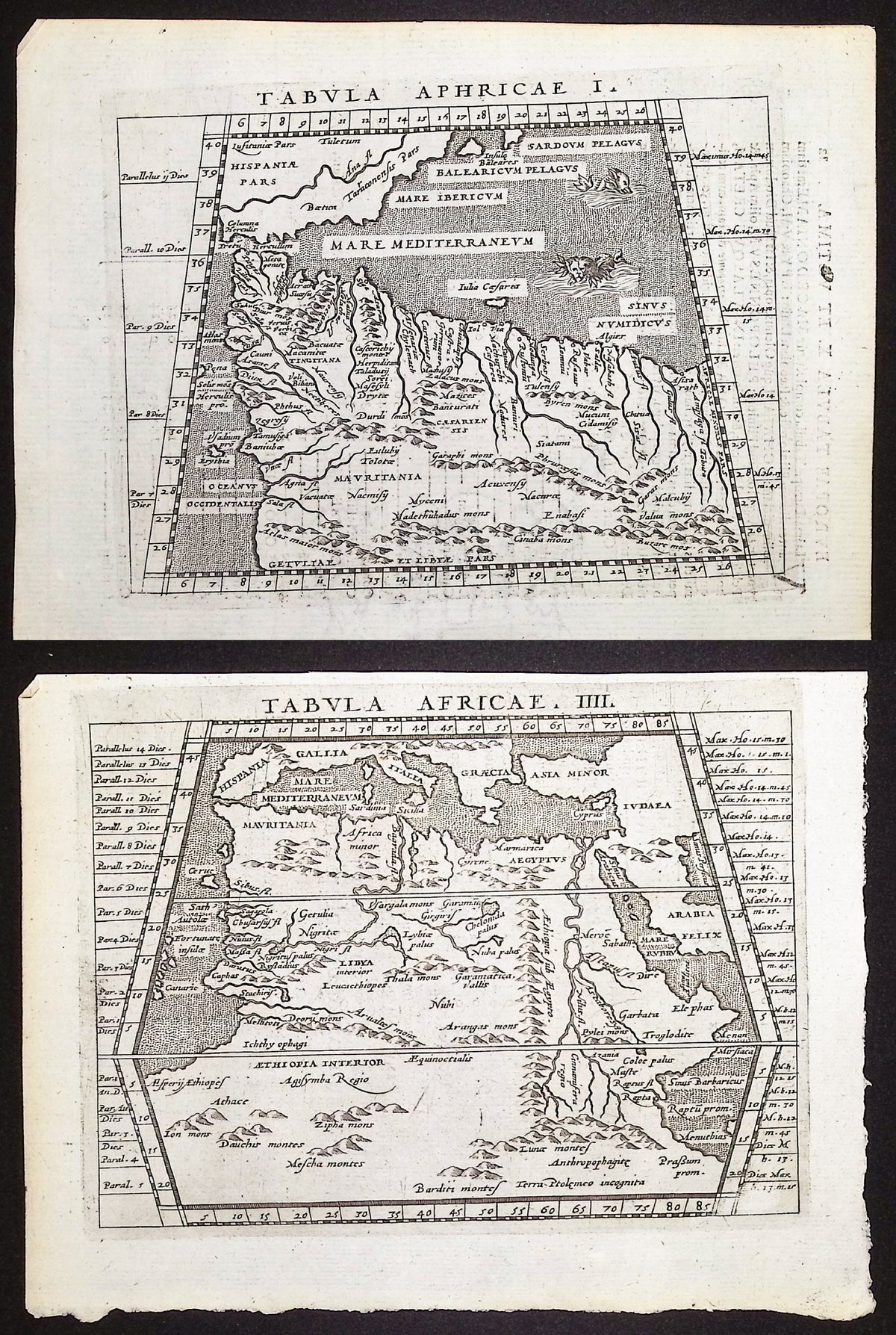 Lot of Four Maps of Northern Africa